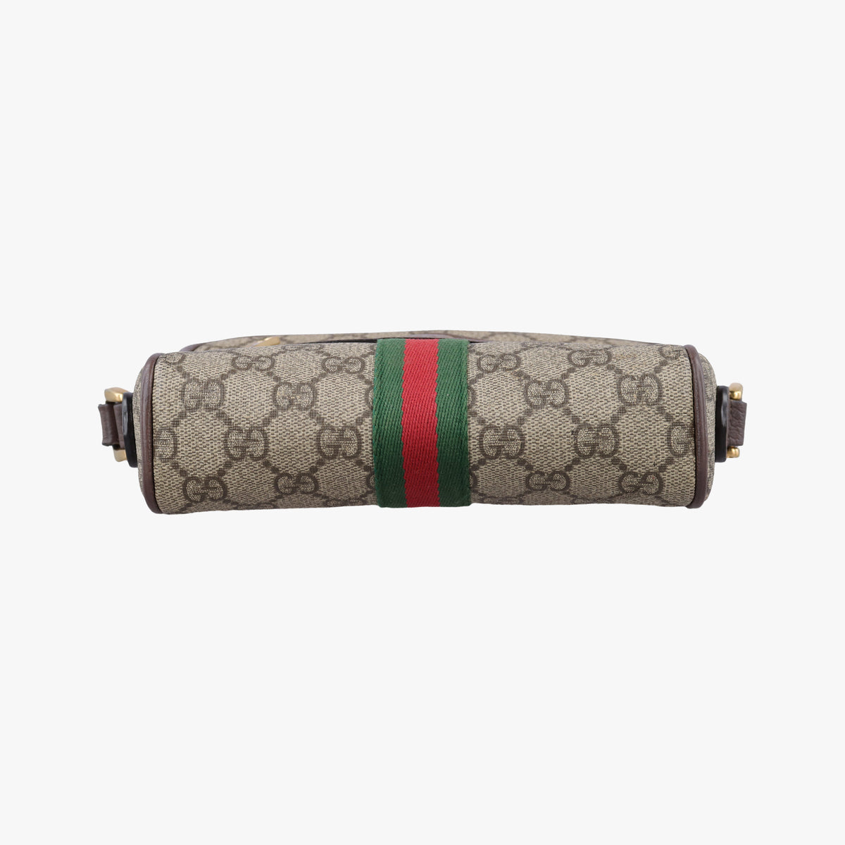 Secondhand Gucci OPHIDIA Brown×red×green PVC coated canvas×Leather 517350 shoulderbag | stylenewstar