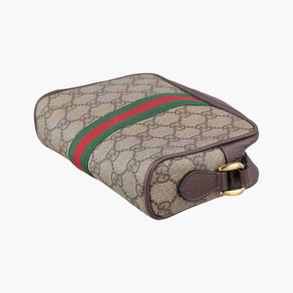 Secondhand Gucci OPHIDIA Brown×red×green PVC coated canvas×Leather 517350 shoulderbag | stylenewstar