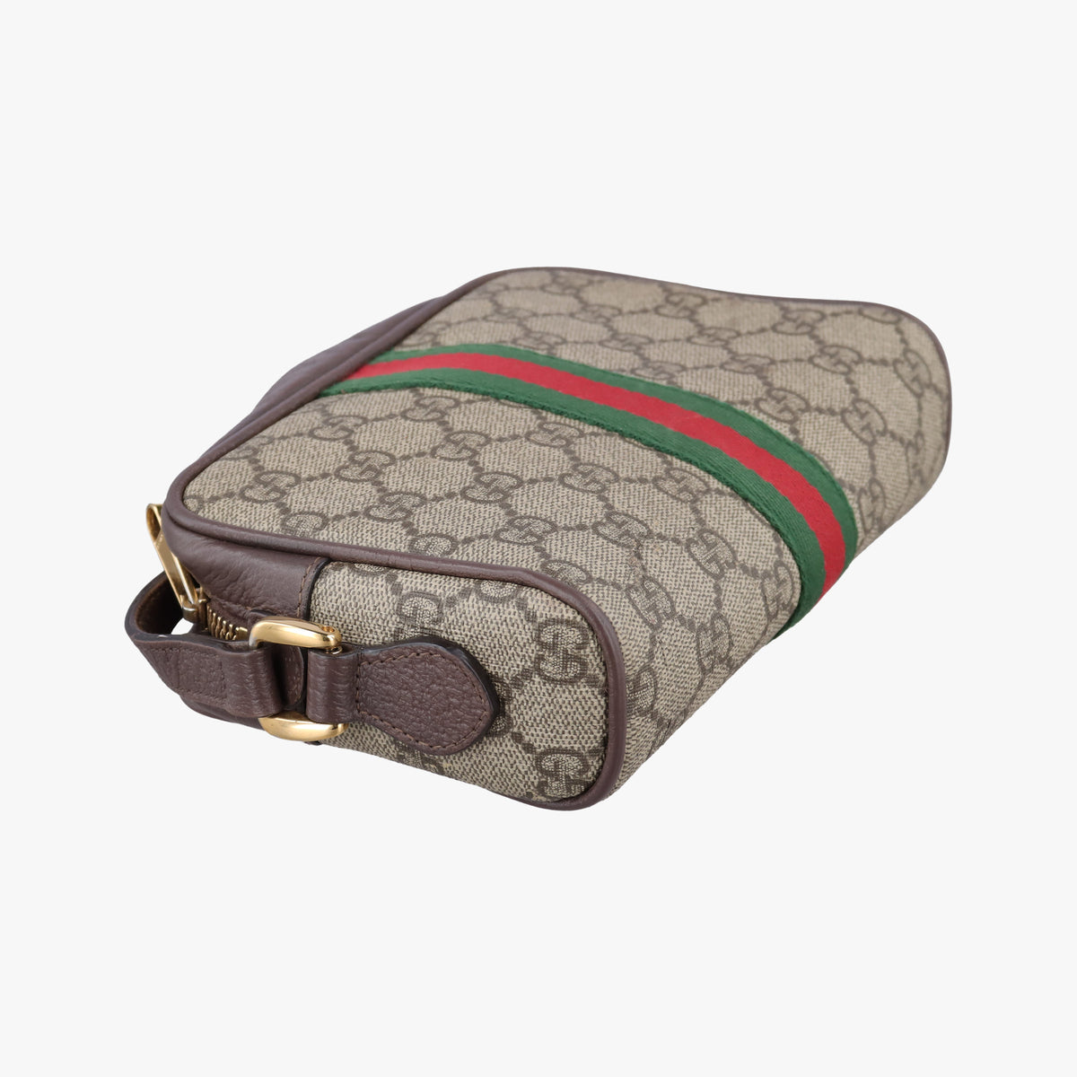 Secondhand Gucci OPHIDIA Brown×red×green PVC coated canvas×Leather 517350 shoulderbag | stylenewstar