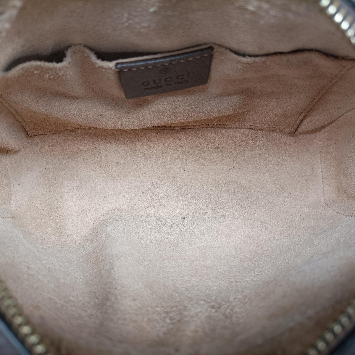 Secondhand Gucci OPHIDIA Brown×red×green PVC coated canvas×Leather 517350 shoulderbag | stylenewstar