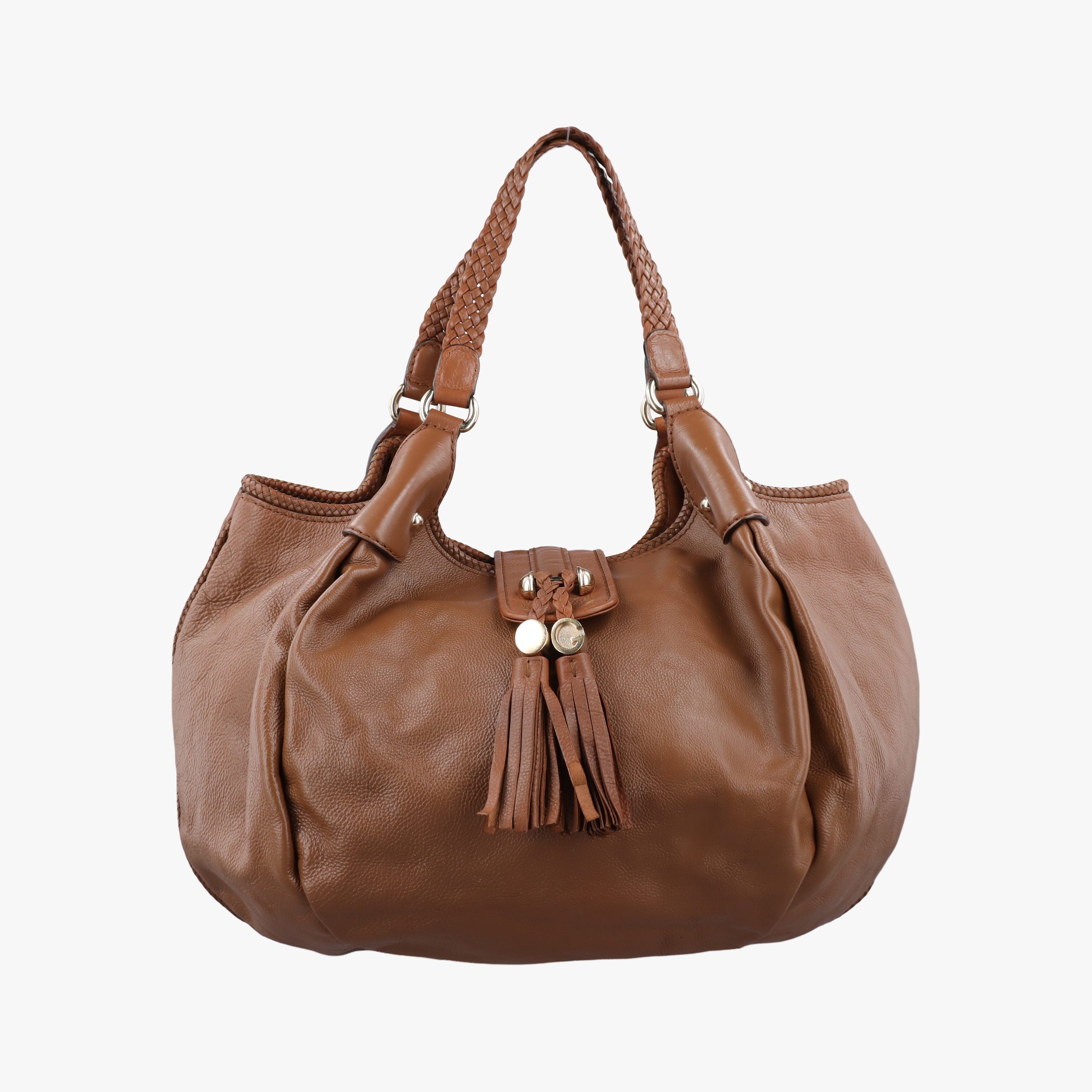 Pre-owned Gucci Marrakech Large Hobo Brown leather 257029 shoulderbag | stylenewstar