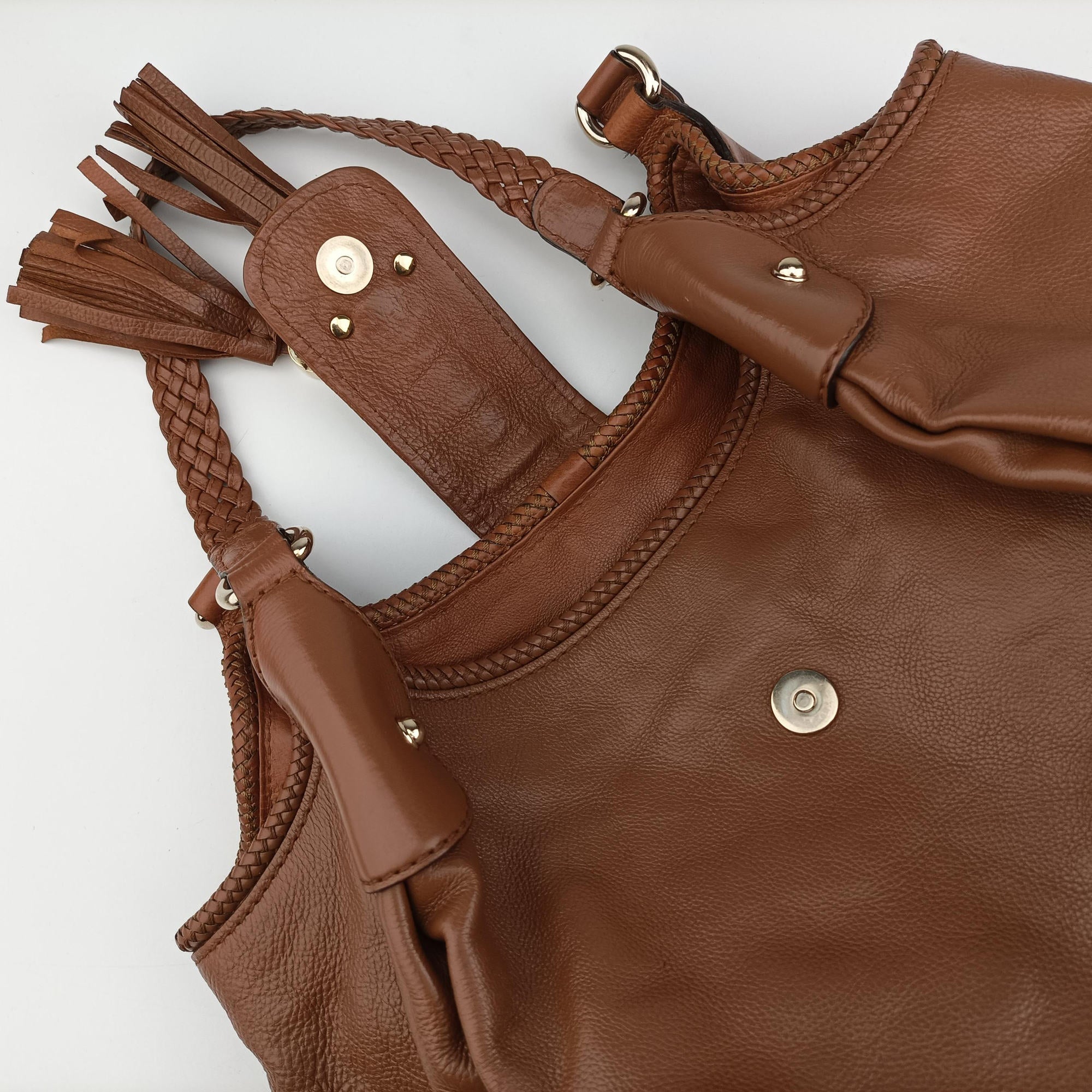 Pre-owned Gucci Marrakech Large Hobo Brown leather 257029 shoulderbag | stylenewstar