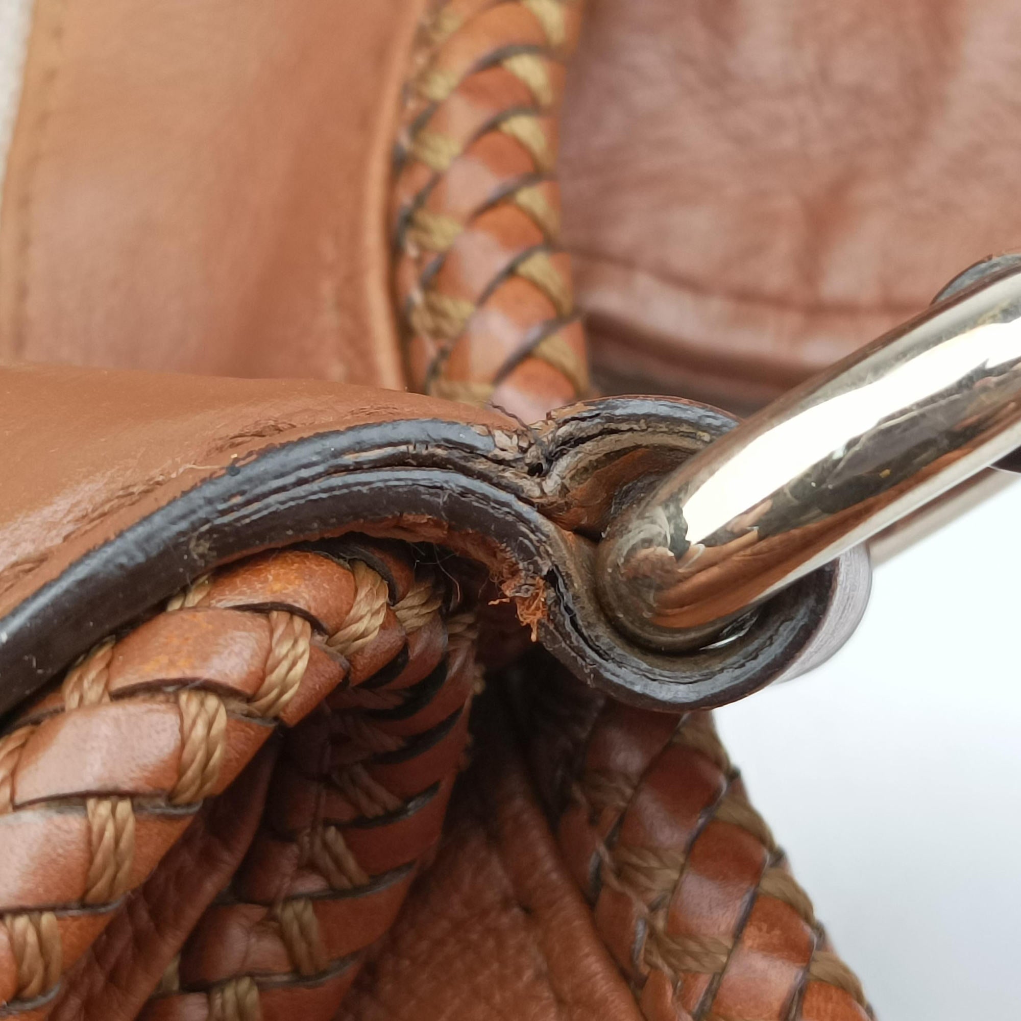 Pre-owned Gucci Marrakech Large Hobo Brown leather 257029 shoulderbag | stylenewstar