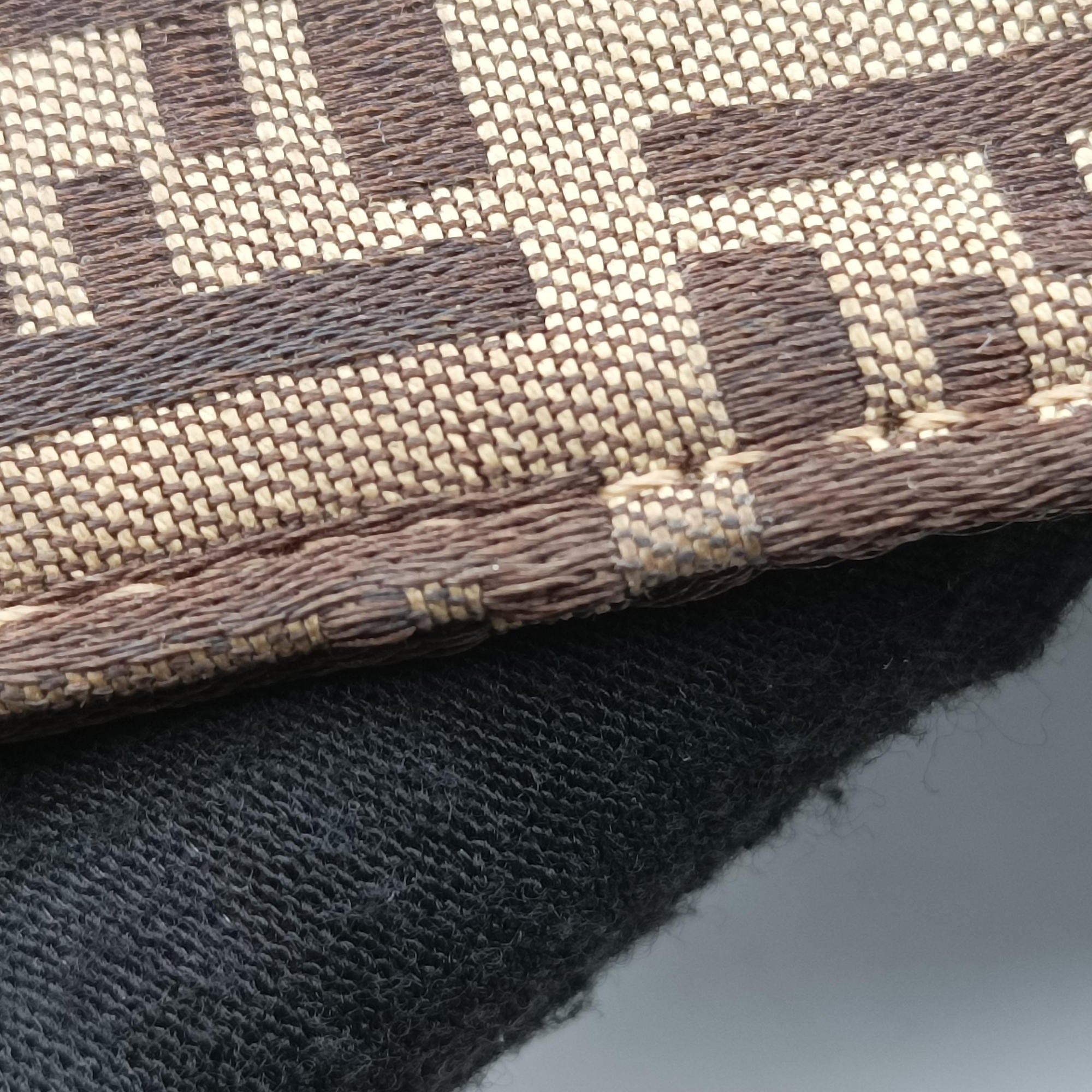 Pre-owned Fendi Zucchino Brown canvas×leather 8BN188 shoulderbag | stylenewstar