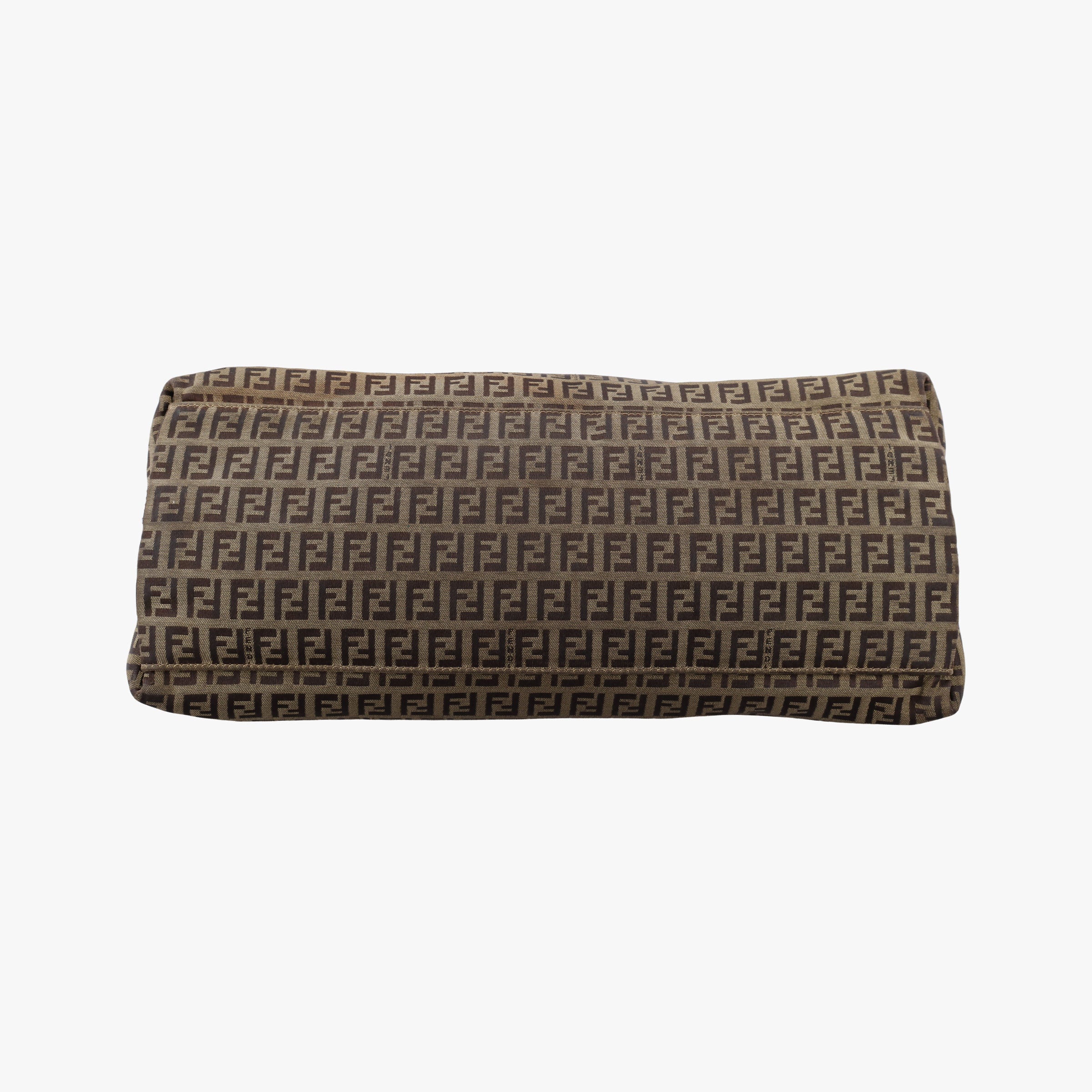Pre-owned Fendi Zucchino Brown canvas×leather 8BN188 shoulderbag | stylenewstar