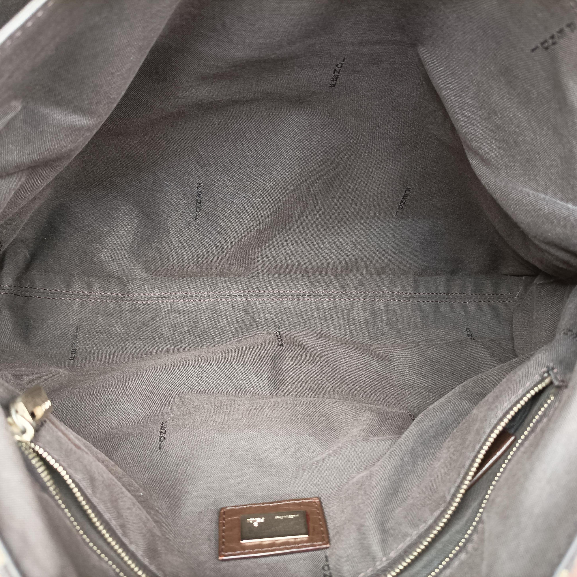 Pre-owned Fendi Zucchino Brown canvas×leather 8BN188 shoulderbag | stylenewstar