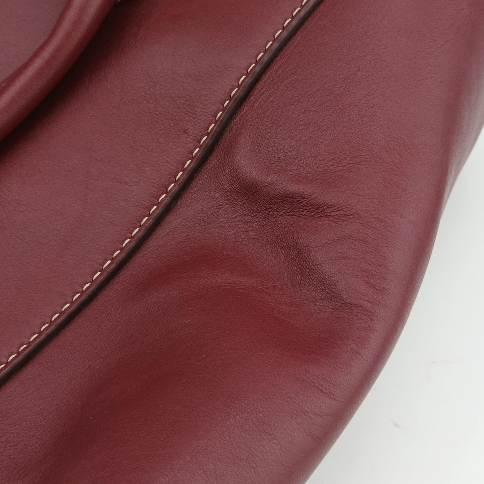 Secondhand Bottega Veneta Arco Burgundy Leather  shoulderbag | stylenewstar