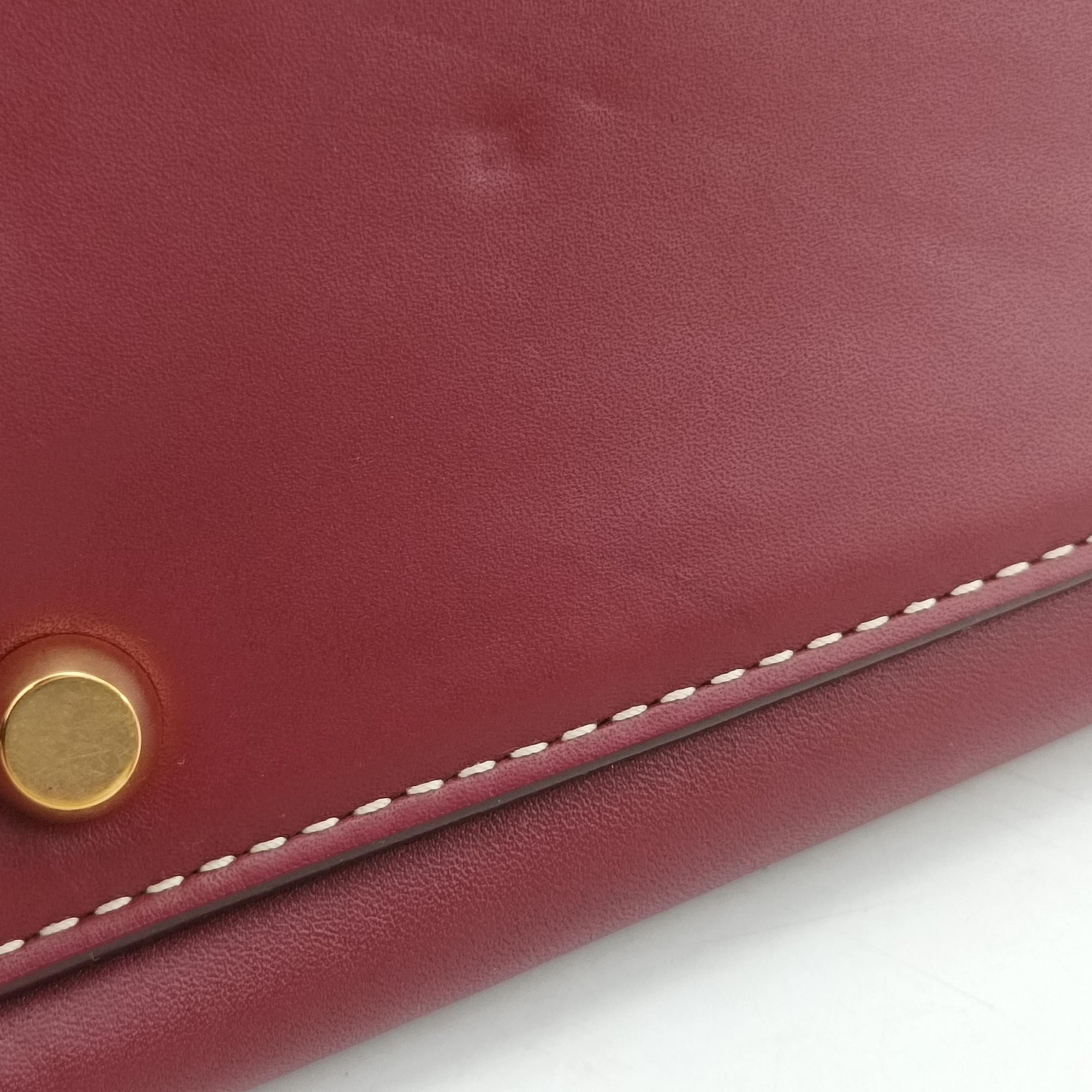 Secondhand Bottega Veneta Arco Burgundy Leather  shoulderbag | stylenewstar