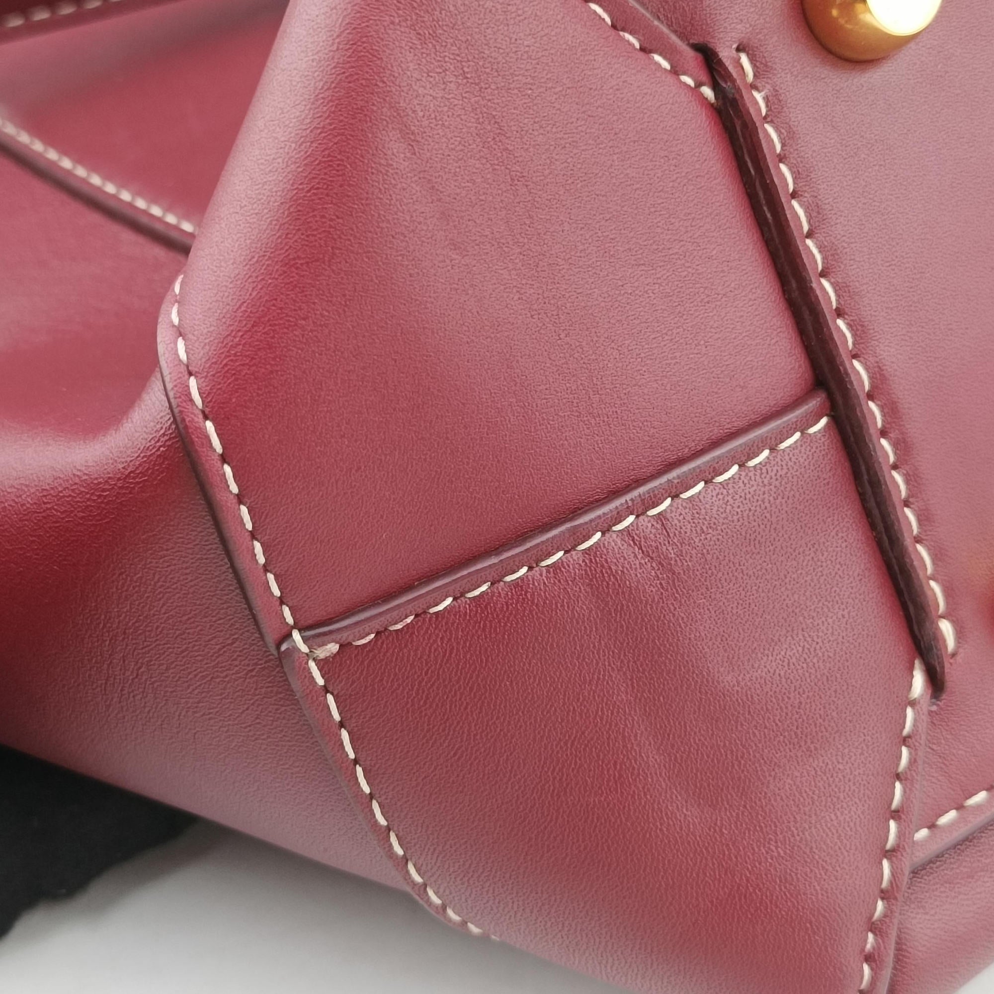 Secondhand Bottega Veneta Arco Burgundy Leather  shoulderbag | stylenewstar