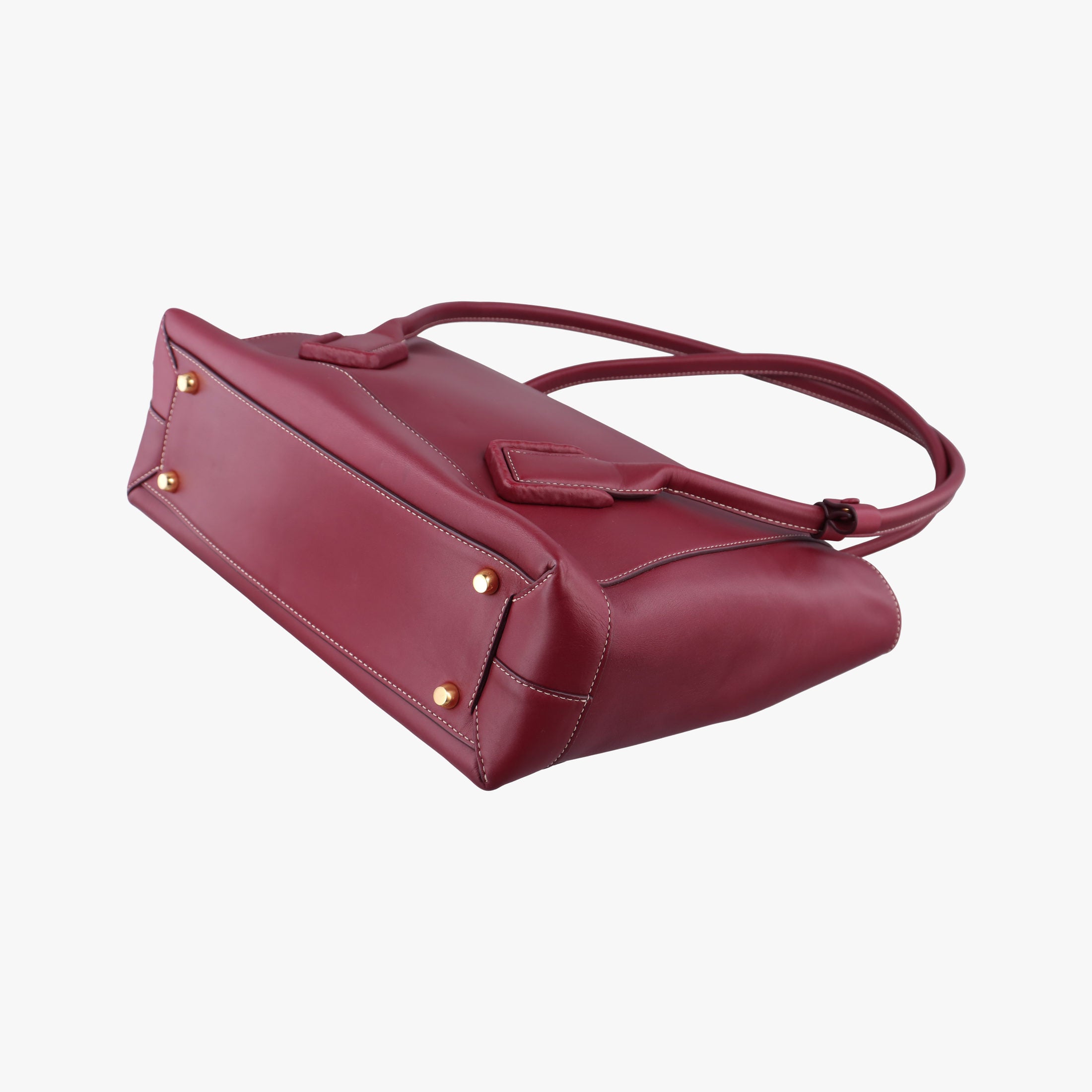 Secondhand Bottega Veneta Arco Burgundy Leather  shoulderbag | stylenewstar