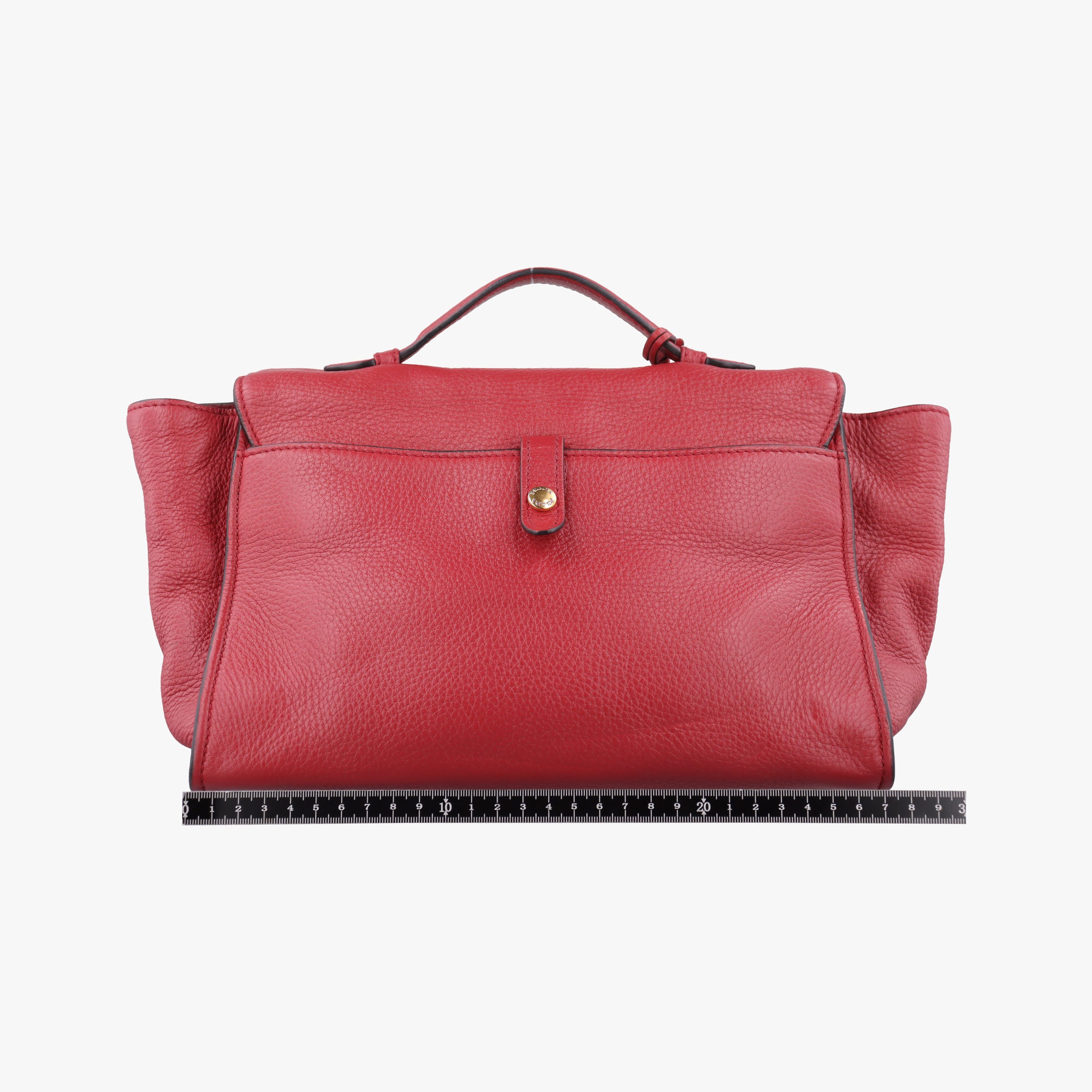 Pre-owned Prada Vitello Daino Sound Flap Top Handle Red Leather BR5034 shoulderbag | stylenewstar