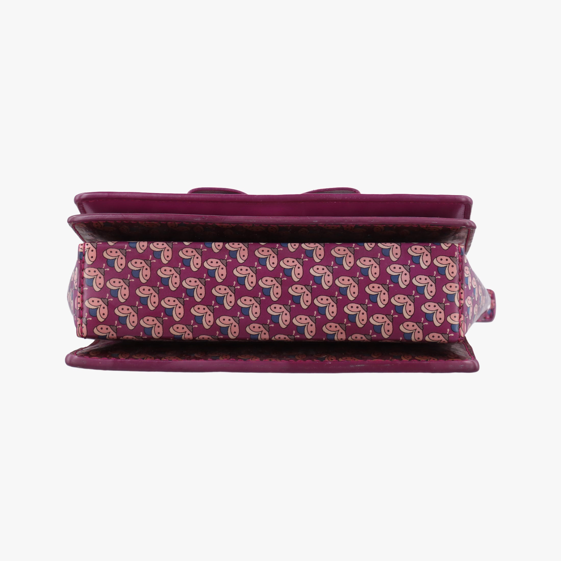 Pre-owned Ferragamo Vara zoo mini Purple×multi Patent leather  shoulderbag | stylenewstar