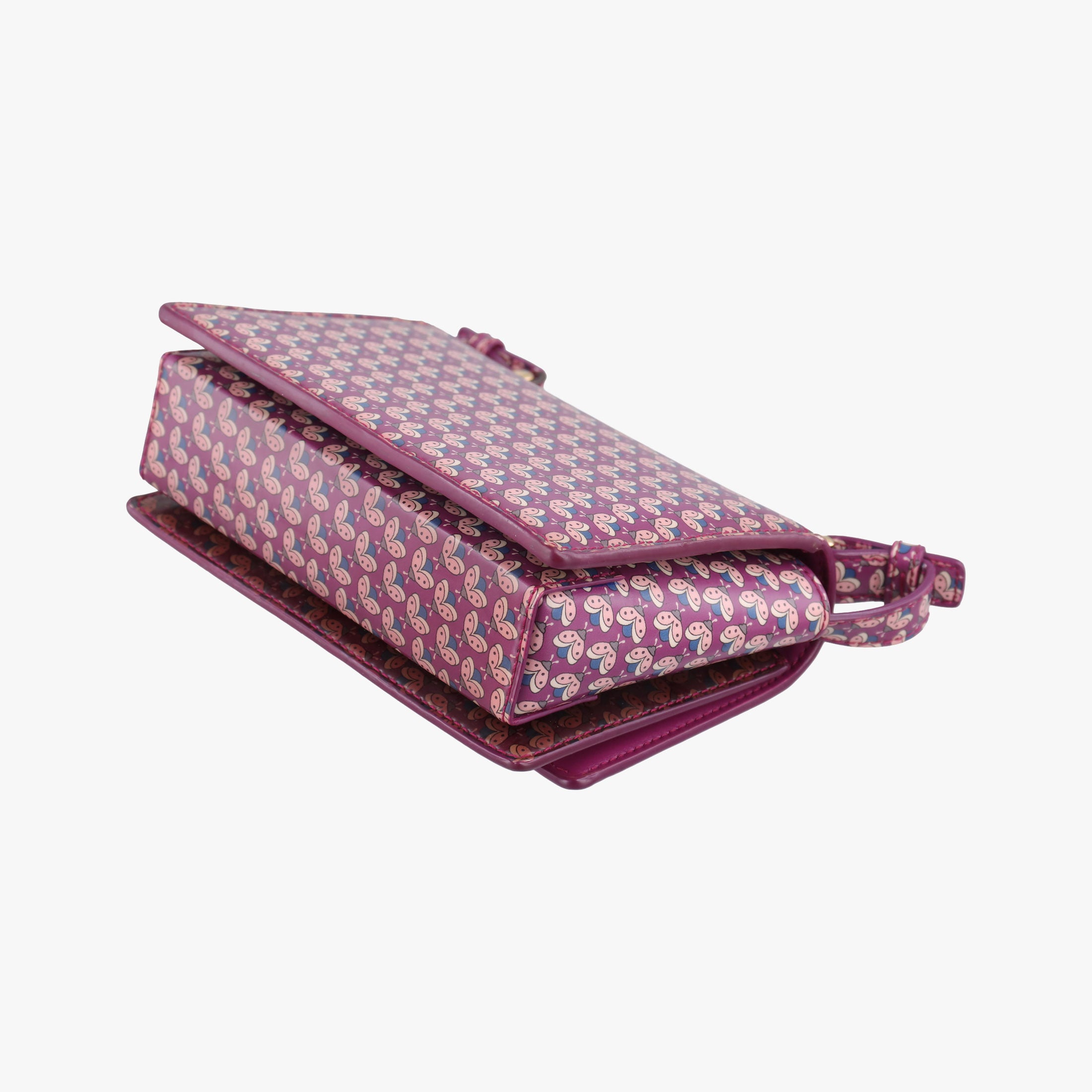 Pre-owned Ferragamo Vara zoo mini Purple×multi Patent leather  shoulderbag | stylenewstar
