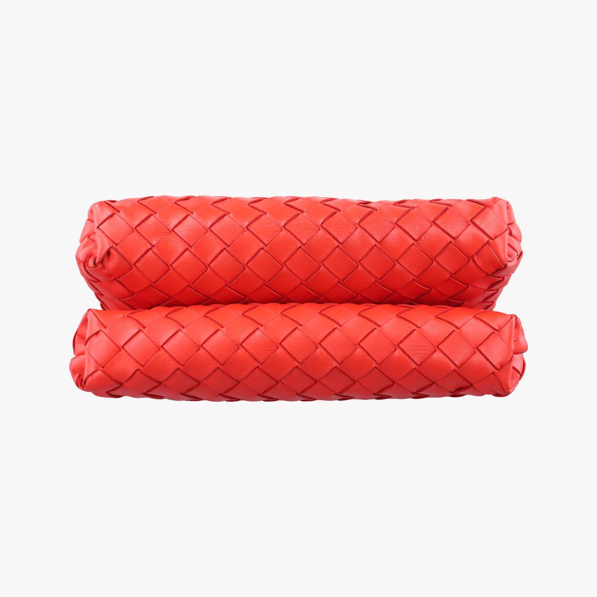 Pre-owned Bottega Veneta Intrecciato Red lambskin  shoulderbag | stylenewstar