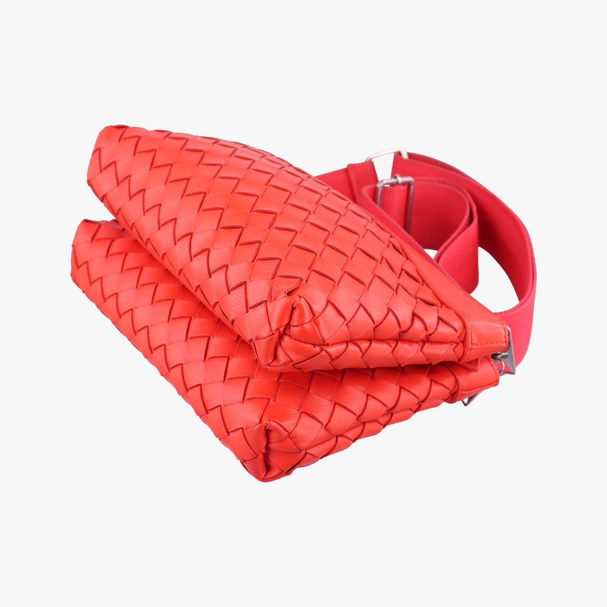 Pre-owned Bottega Veneta Intrecciato Red lambskin  shoulderbag | stylenewstar