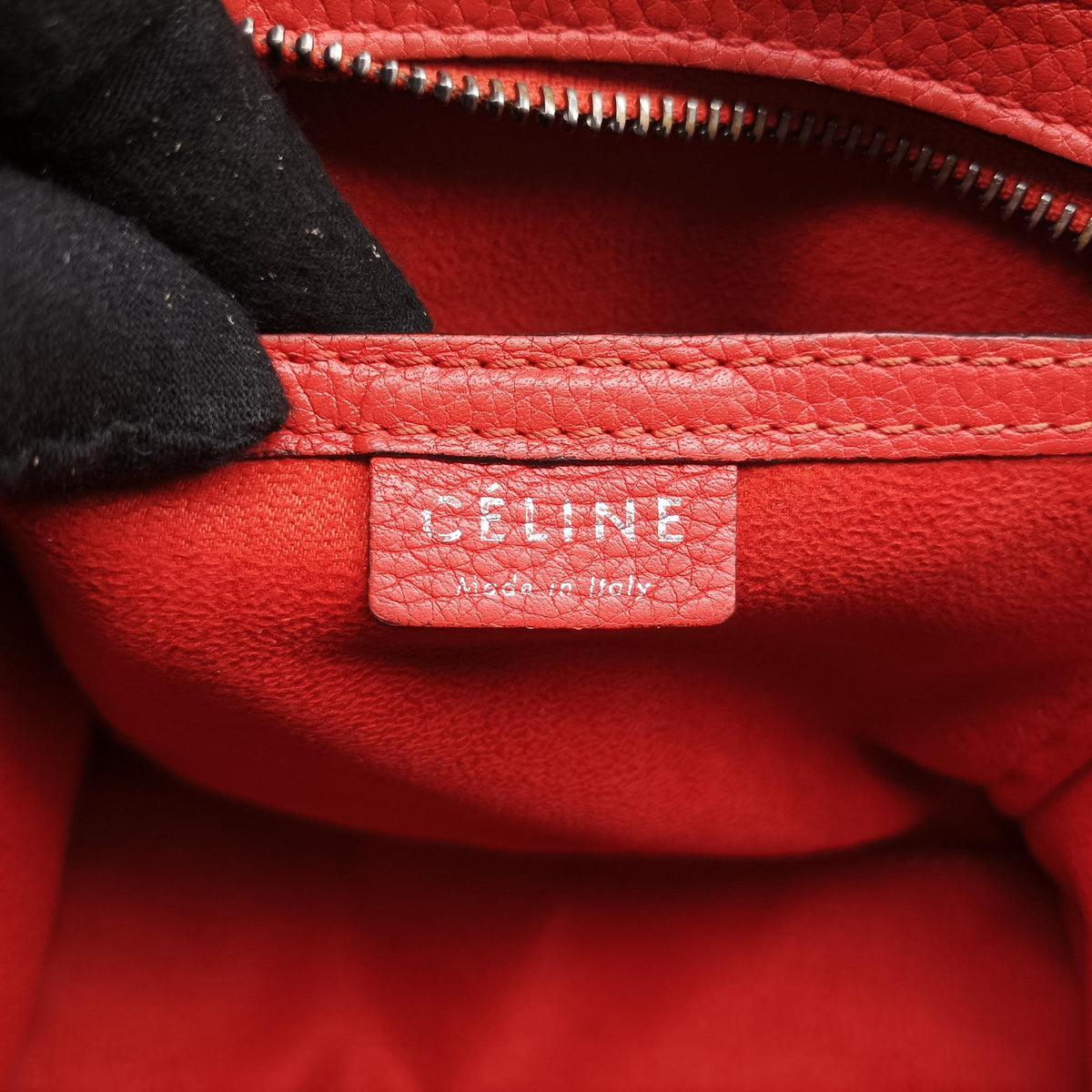 Pre-owned Celine Luggage Micro shopper Orange Leather  shoulderbag | stylenewstar