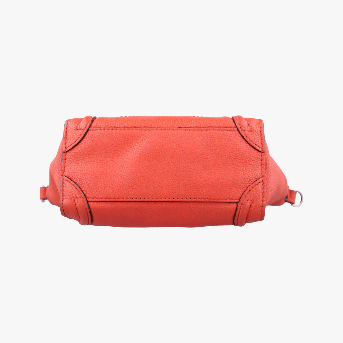 Pre-owned Celine Luggage Micro shopper Orange Leather  shoulderbag | stylenewstar