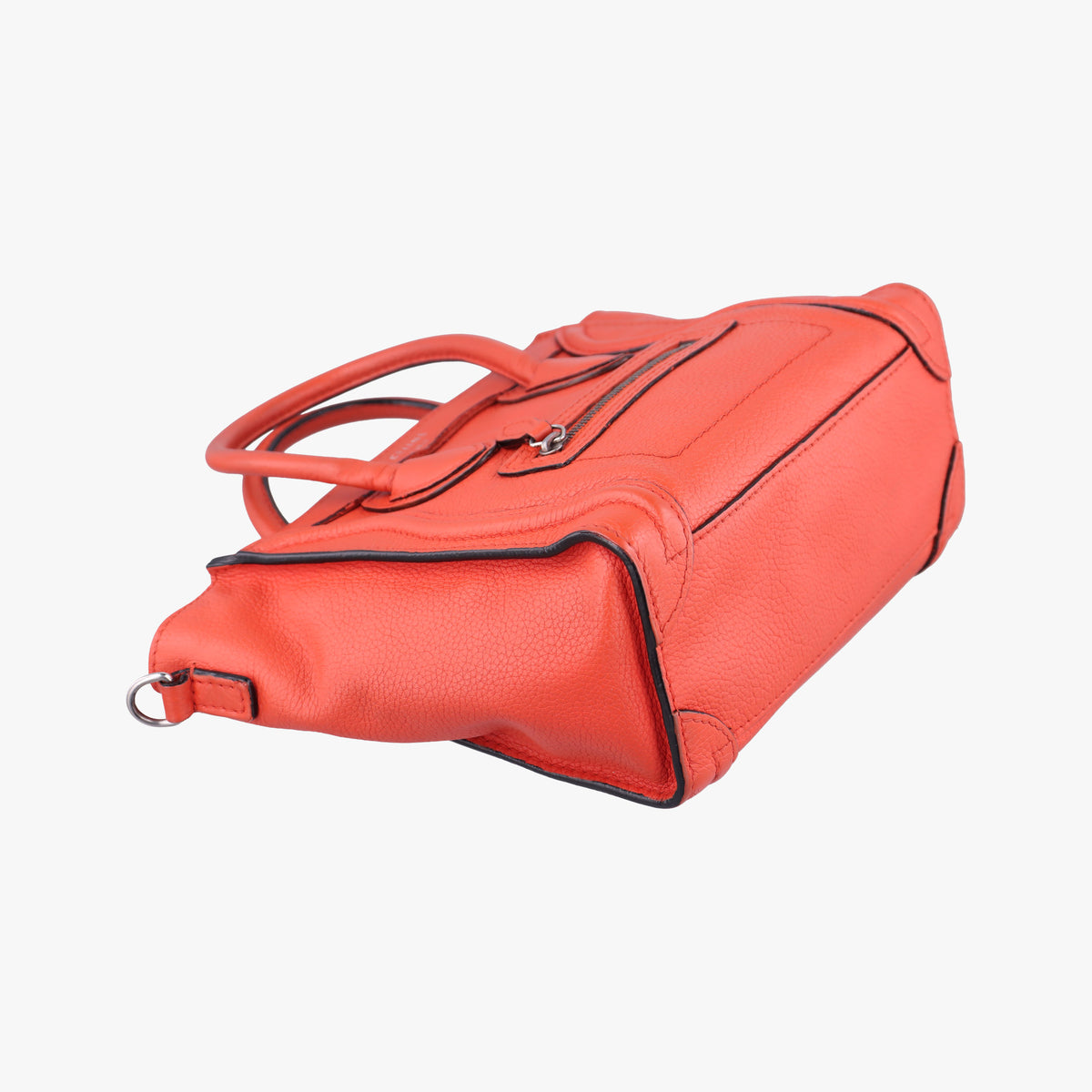 Pre-owned Celine Luggage Micro shopper Orange Leather  shoulderbag | stylenewstar