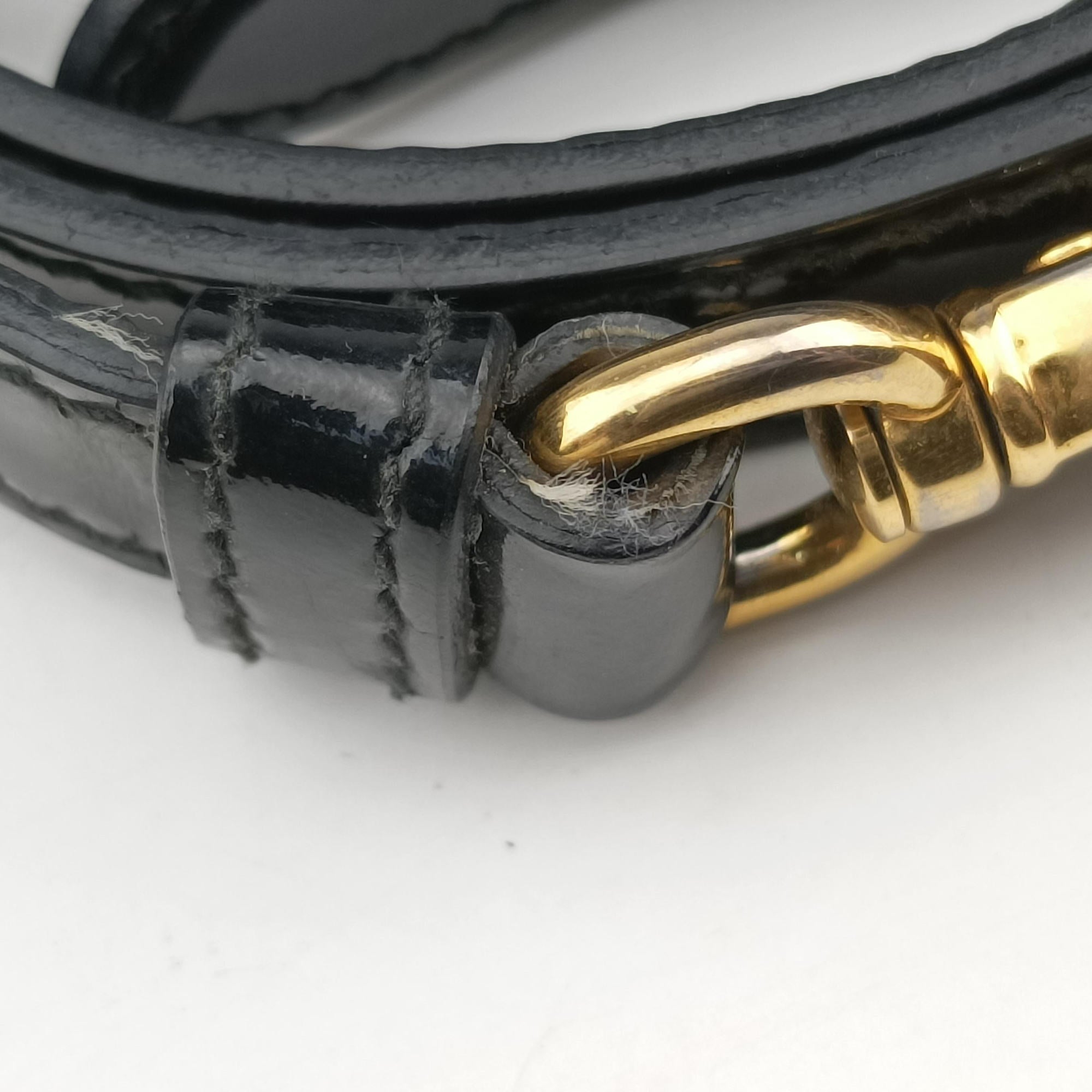 Pre-owned Prada Galleria Black patent 1BA274 shoulderbag | stylenewstar