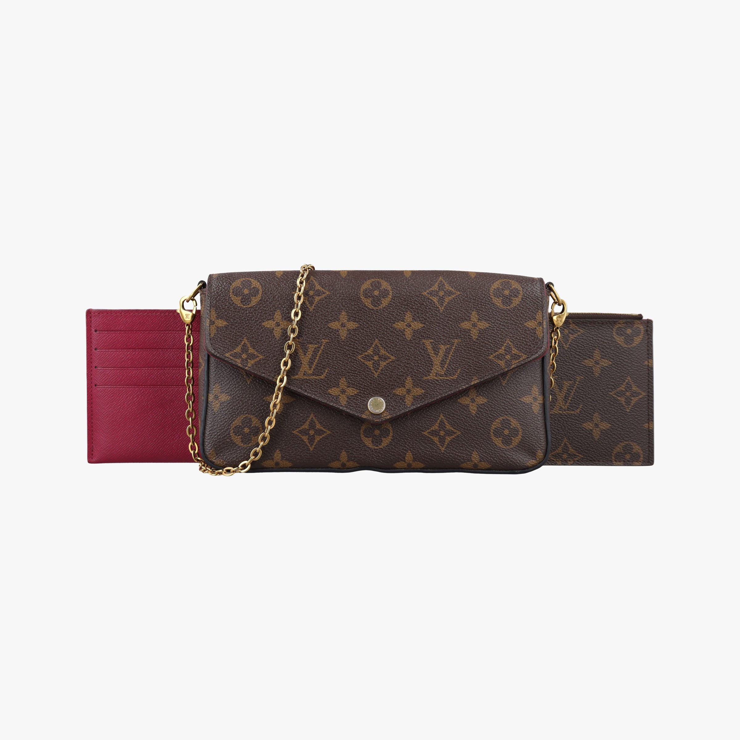 Vintage Louis Vuitton Pochette Felicie Brown Monogram Canvas M61276 shoulderbag | stylenewstar