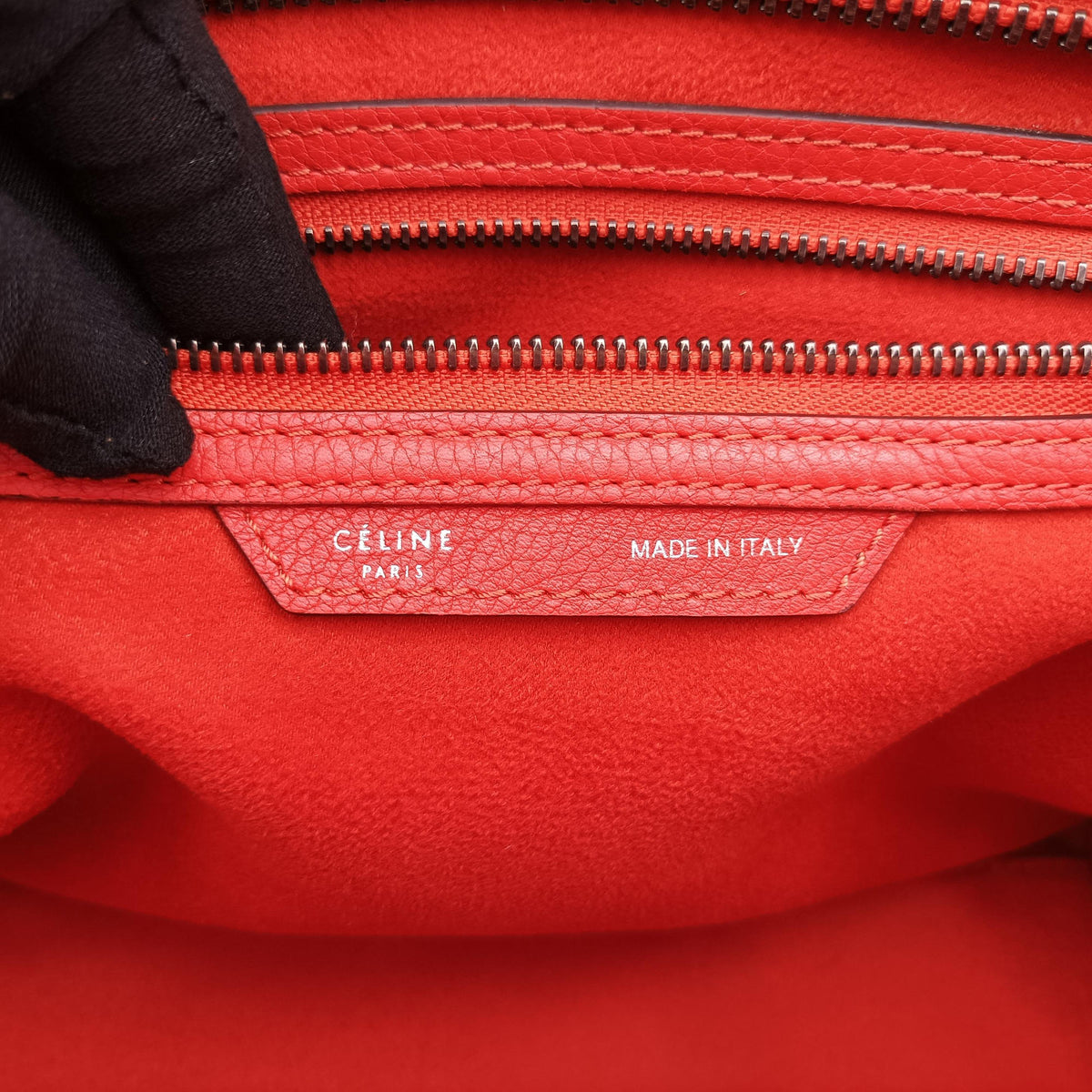 Pre-owned Celine Luggage Mini Shopper Red Leather  shoulderbag | stylenewstar