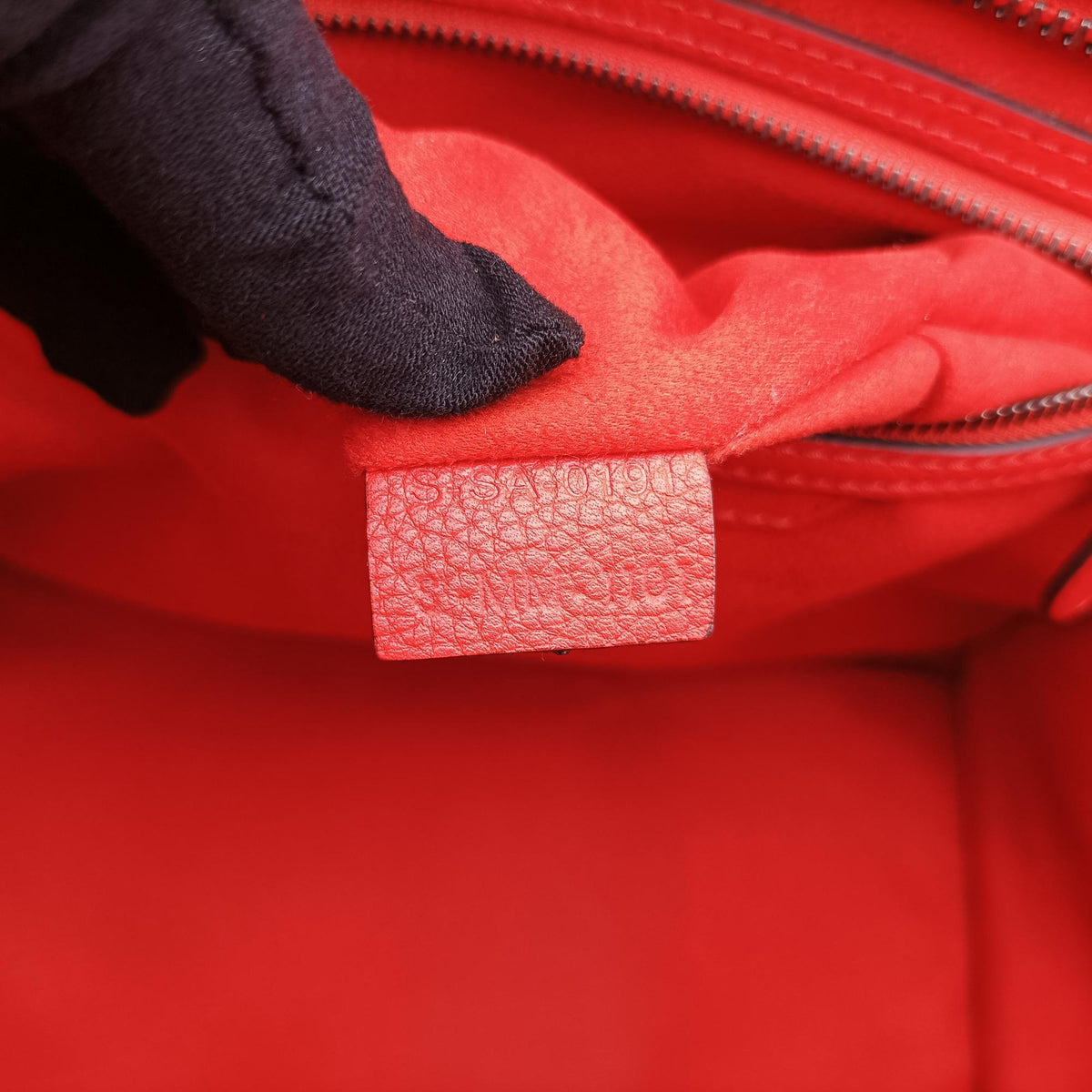 Pre-owned Celine Luggage Mini Shopper Red Leather  shoulderbag | stylenewstar