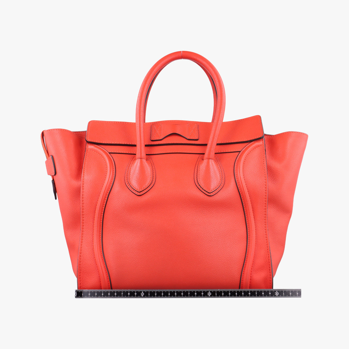 Pre-owned Celine Luggage Mini Shopper Red Leather  shoulderbag | stylenewstar