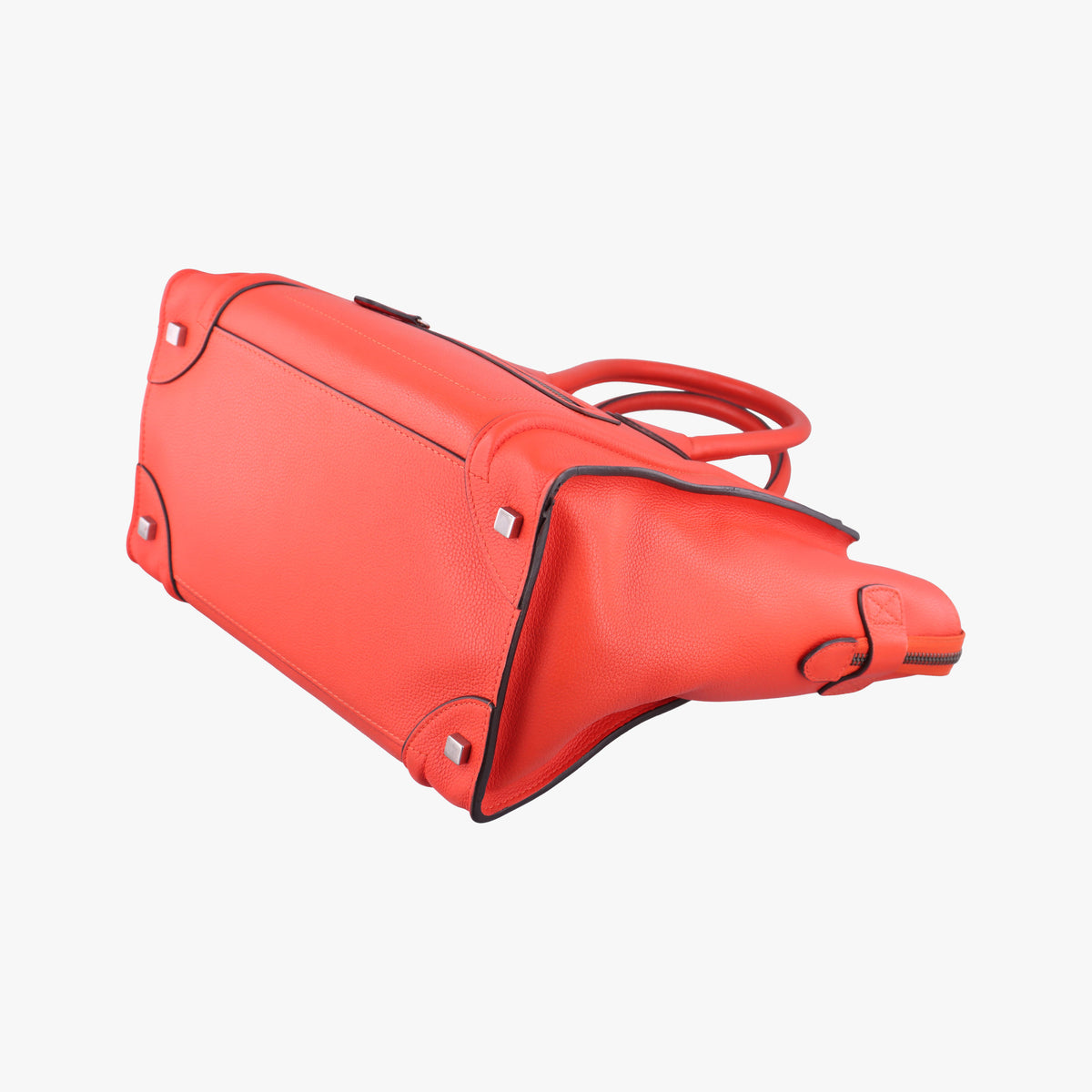 Pre-owned Celine Luggage Mini Shopper Red Leather  shoulderbag | stylenewstar