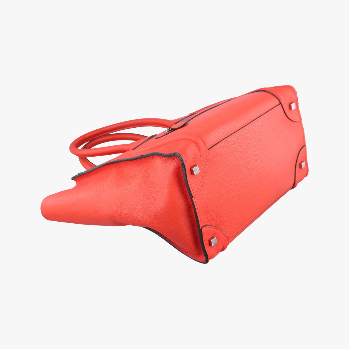 Pre-owned Celine Luggage Mini Shopper Red Leather  shoulderbag | stylenewstar