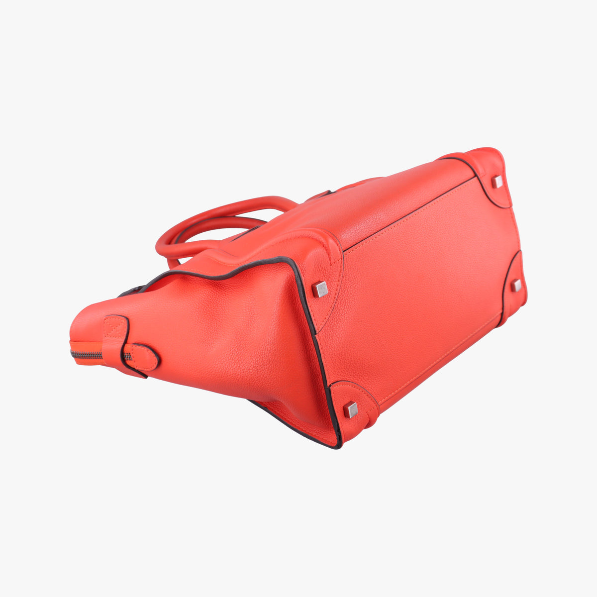 Pre-owned Celine Luggage Mini Shopper Red Leather  shoulderbag | stylenewstar