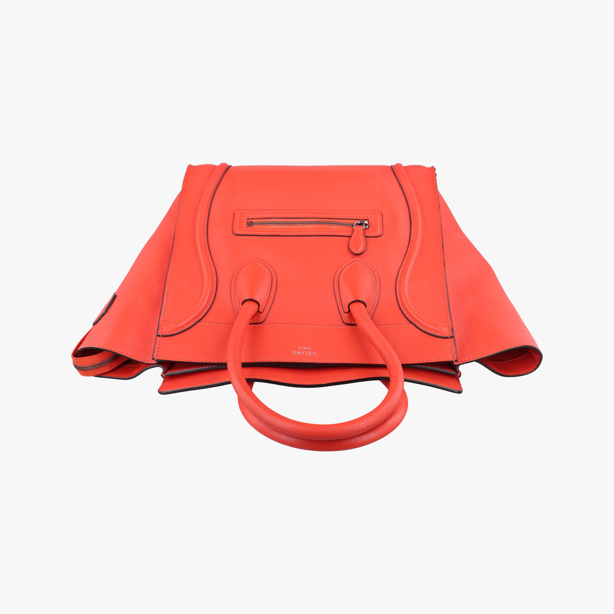 Pre-owned Celine Luggage Mini Shopper Red Leather  shoulderbag | stylenewstar