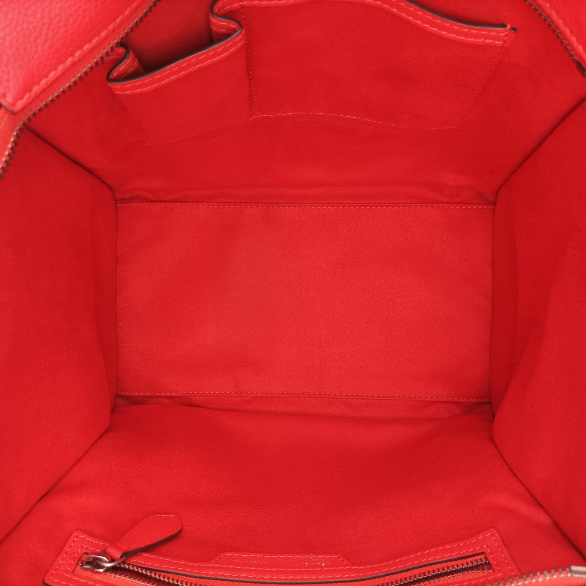 Pre-owned Celine Luggage Mini Shopper Red Leather  shoulderbag | stylenewstar