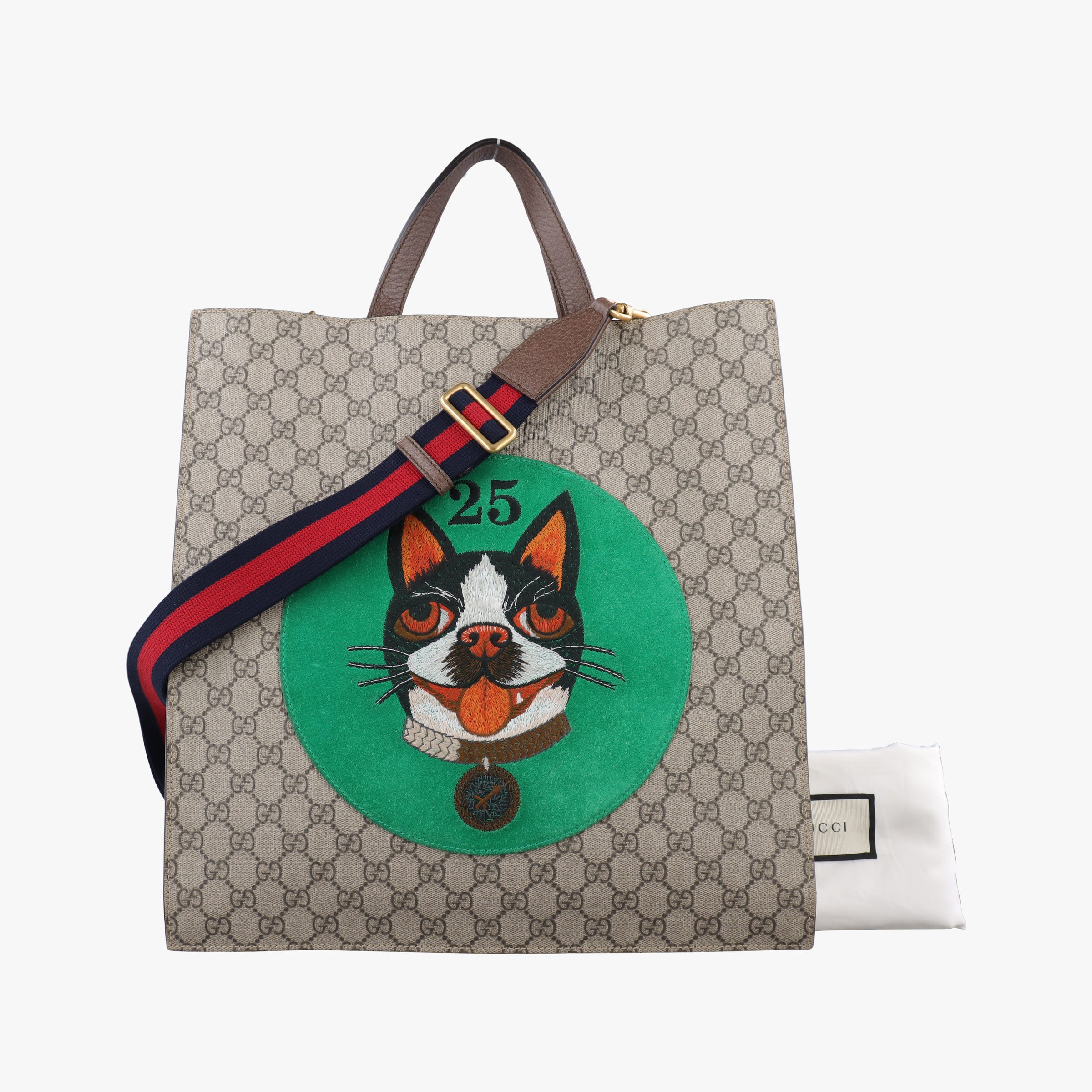 Vintage Gucci GG Supreme Bee Multicolour PVC coated canvas × suede 450950 shoulderbag | stylenewstar