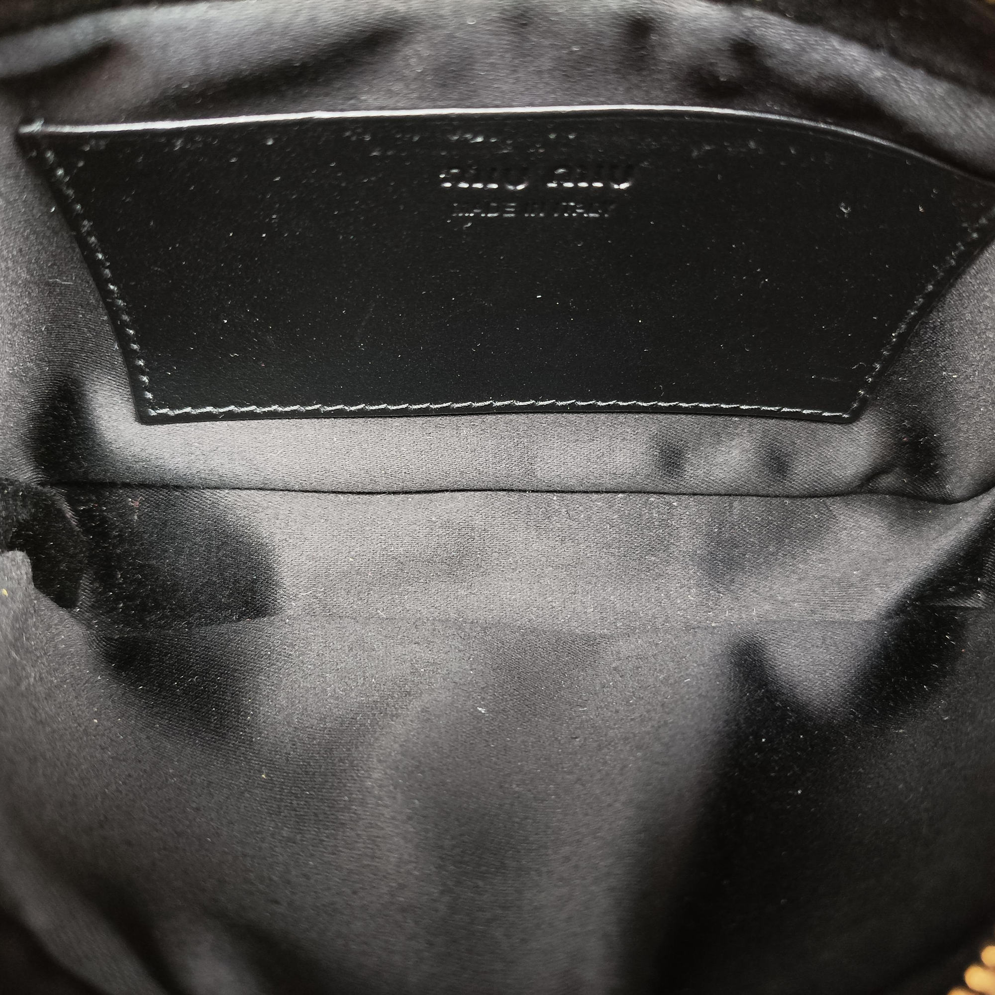 Pre-owned Miu Miu Logo belt Black leather  bum bag/waist bag | stylenewstar