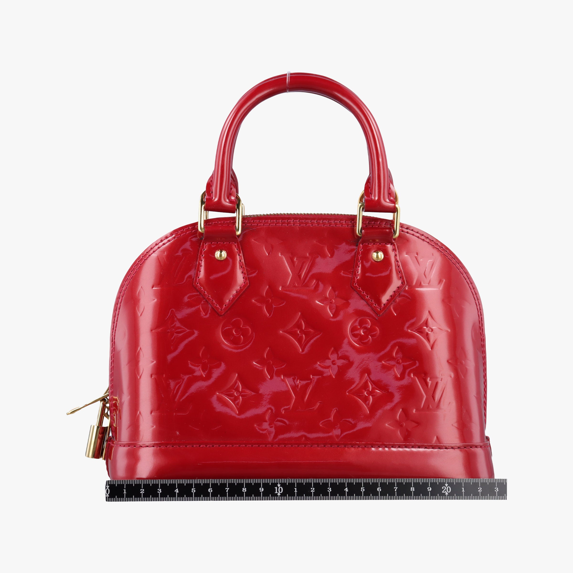 Pre-owned Louis Vuitton Alma BB pomme d'amour Vernis M91606 shoulderbag | stylenewstar