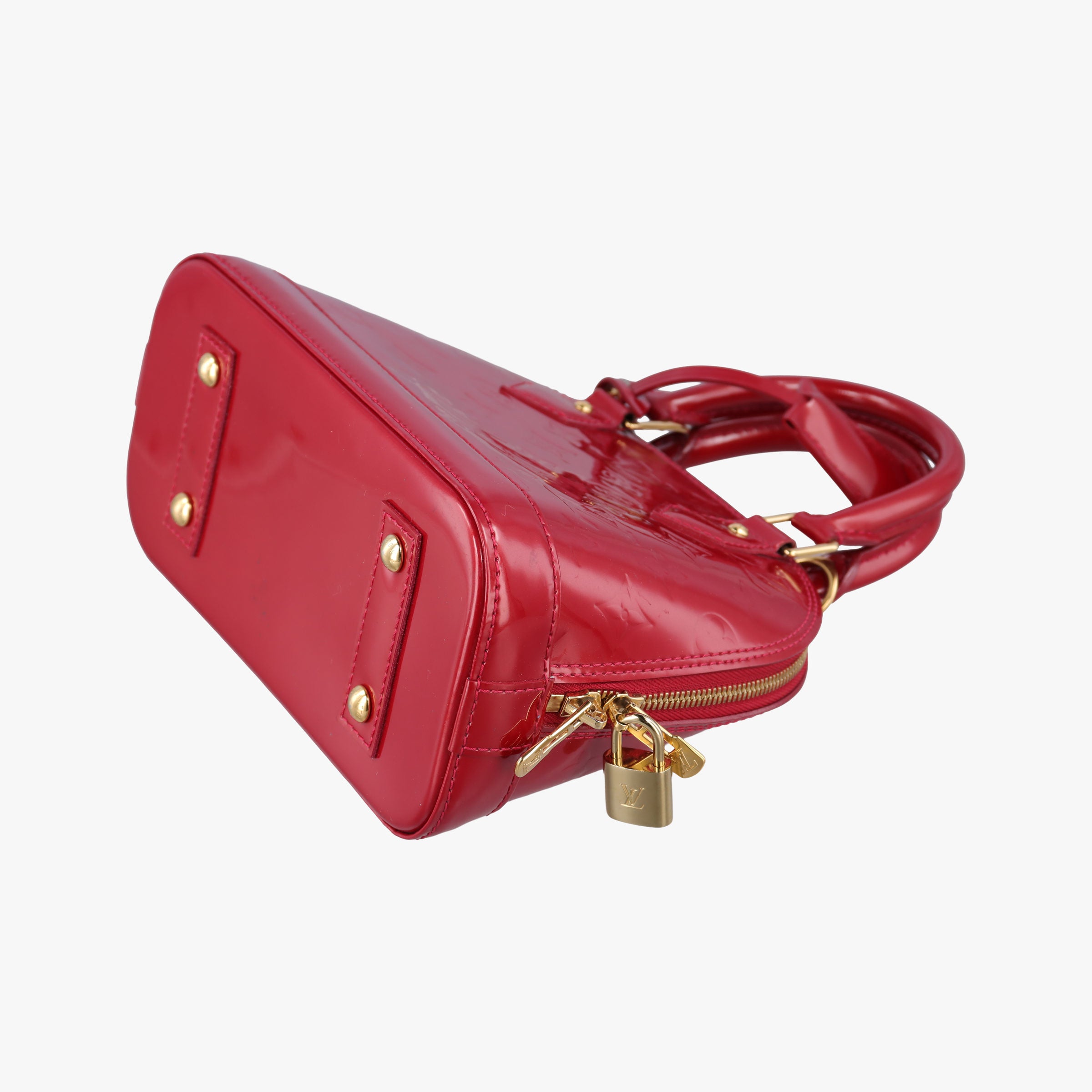 Pre-owned Louis Vuitton Alma BB pomme d'amour Vernis M91606 shoulderbag | stylenewstar