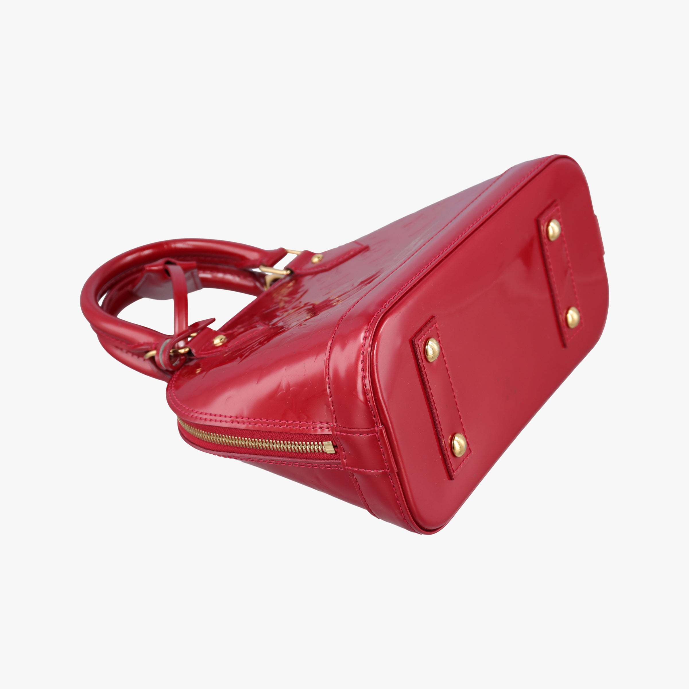 Pre-owned Louis Vuitton Alma BB pomme d'amour Vernis M91606 shoulderbag | stylenewstar