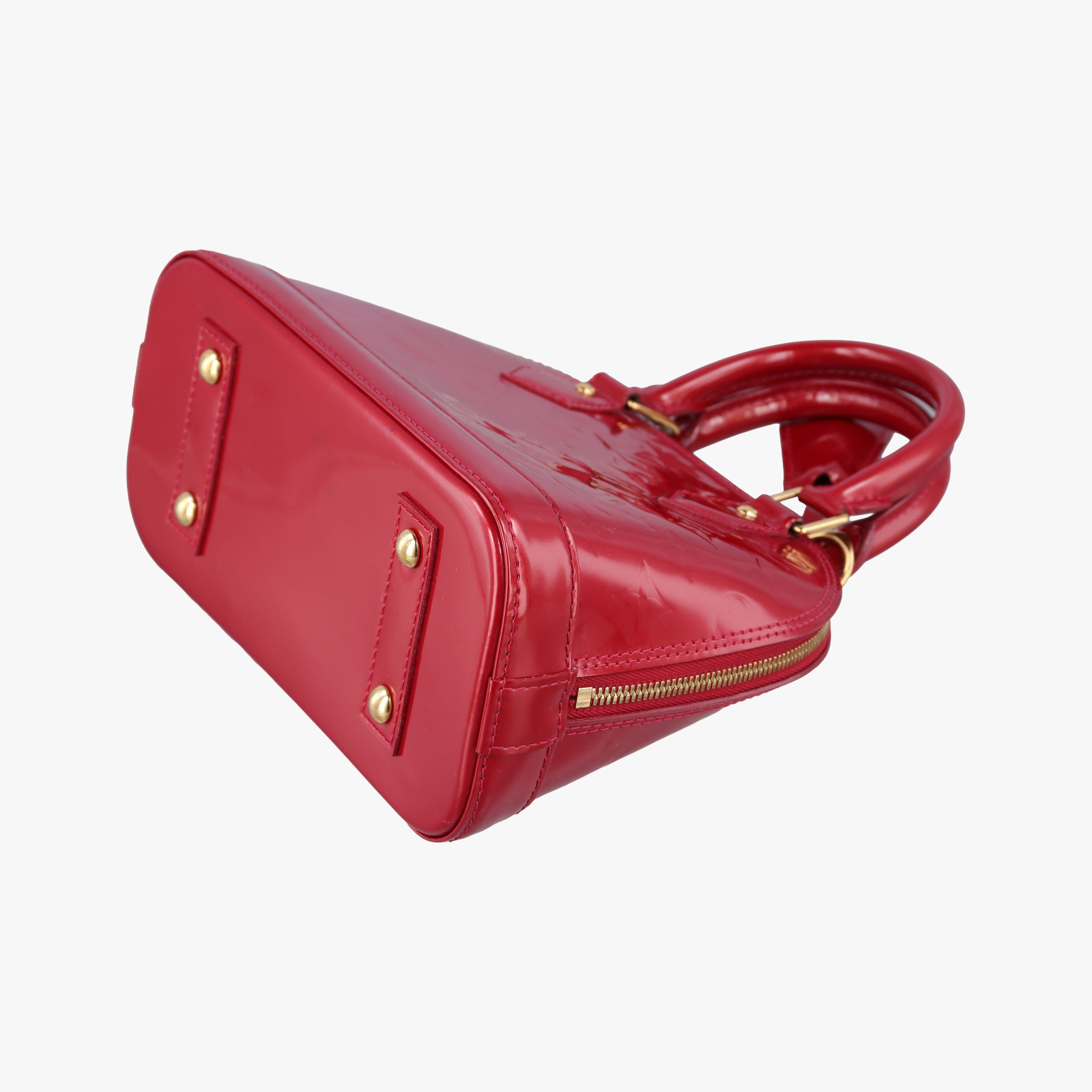 Pre-owned Louis Vuitton Alma BB pomme d'amour Vernis M91606 shoulderbag | stylenewstar