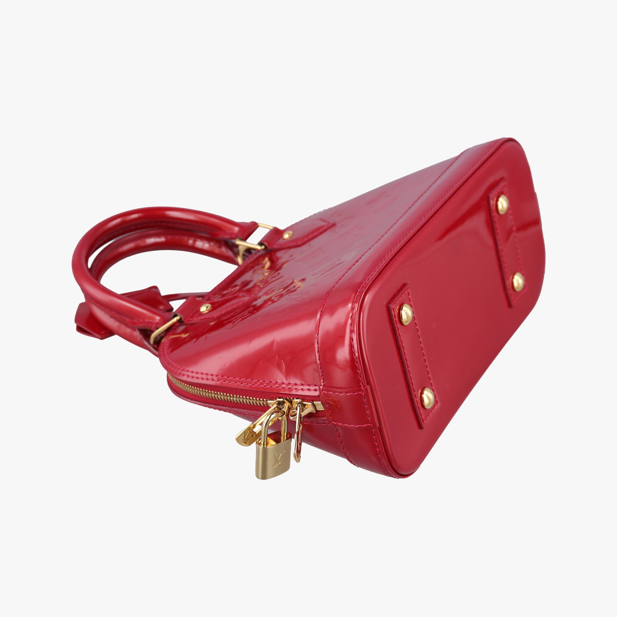 Pre-owned Louis Vuitton Alma BB pomme d'amour Vernis M91606 shoulderbag | stylenewstar