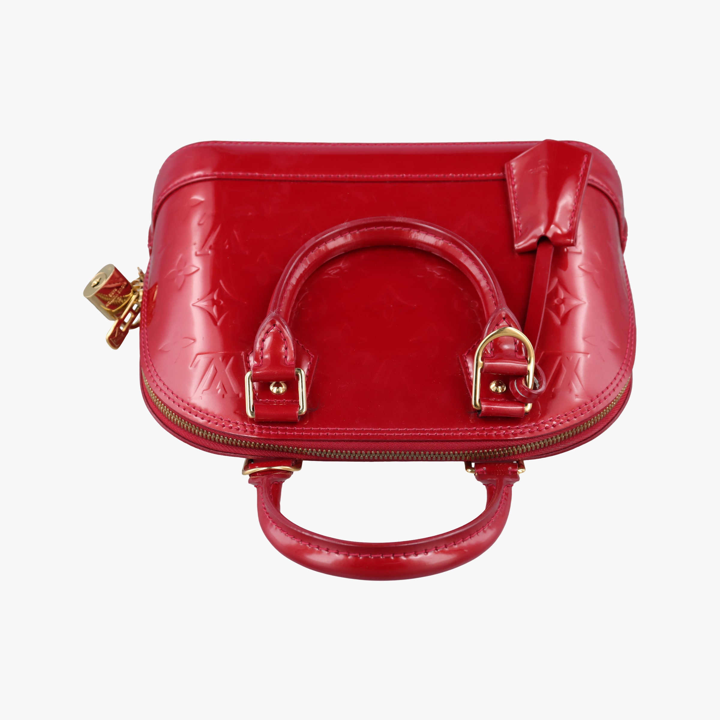Pre-owned Louis Vuitton Alma BB pomme d'amour Vernis M91606 shoulderbag | stylenewstar