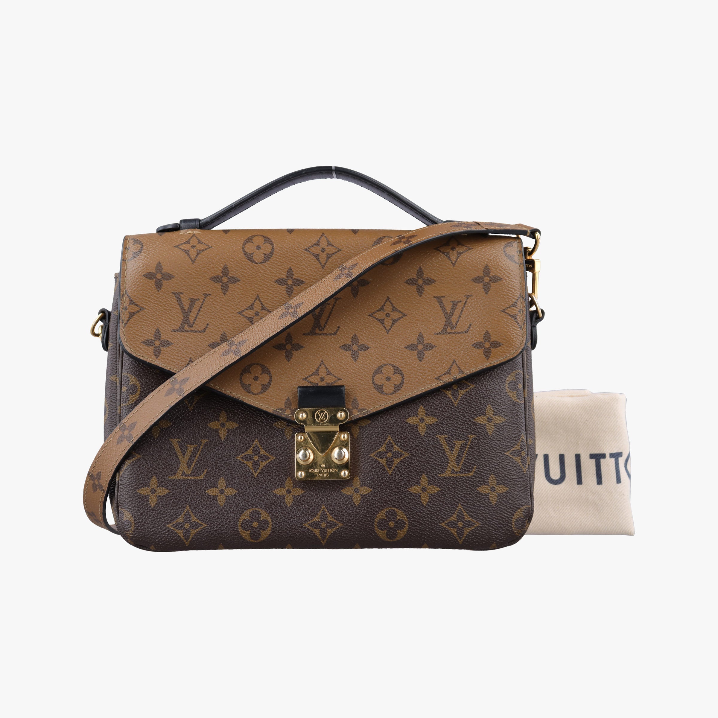 Secondhand Louis Vuitton Pochette Metis MM Brown Monogram Canvas M44876 shoulderbag | stylenewstar
