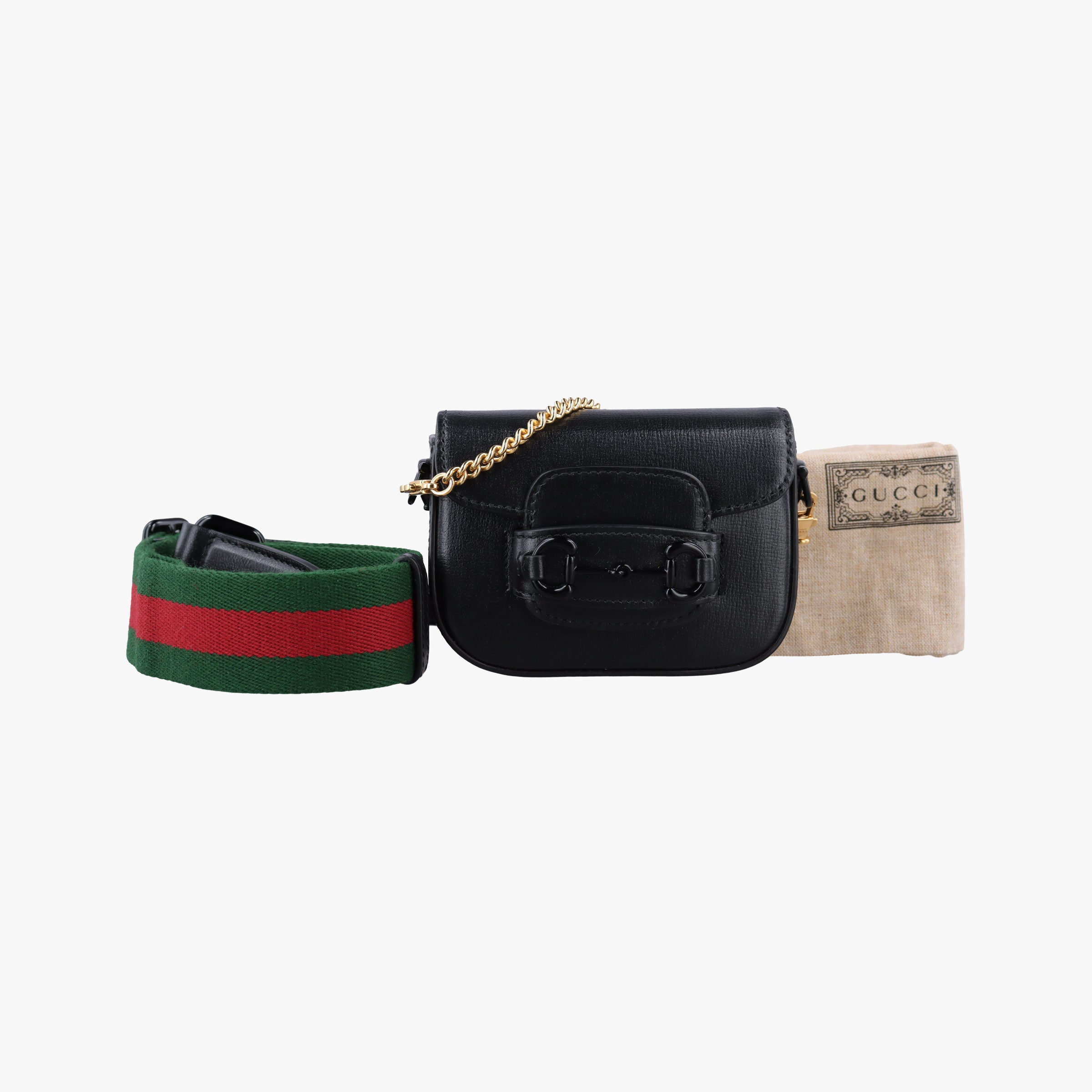 Pre-owned Gucci Horsebit Black Leather 726863 shoulderbag | stylenewstar