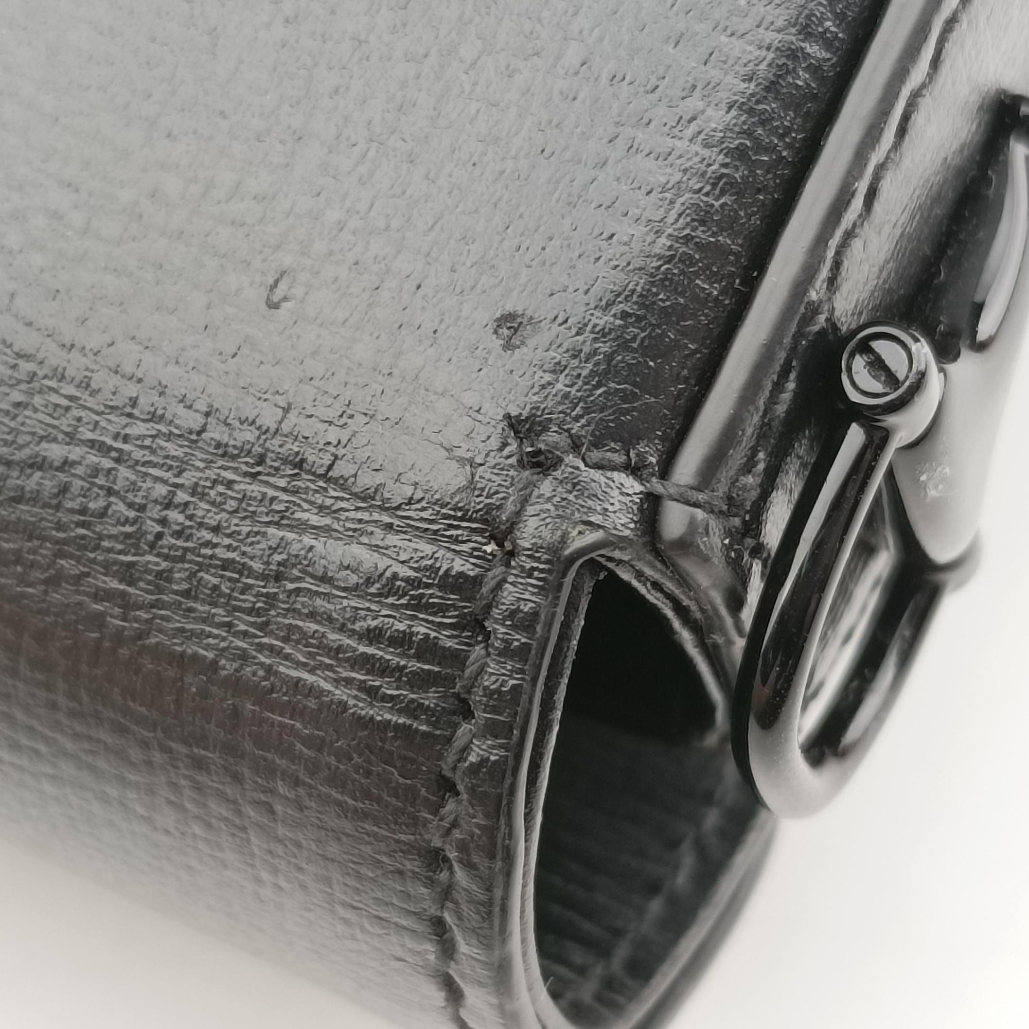 Pre-owned Gucci Horsebit Black Leather 726863 shoulderbag | stylenewstar