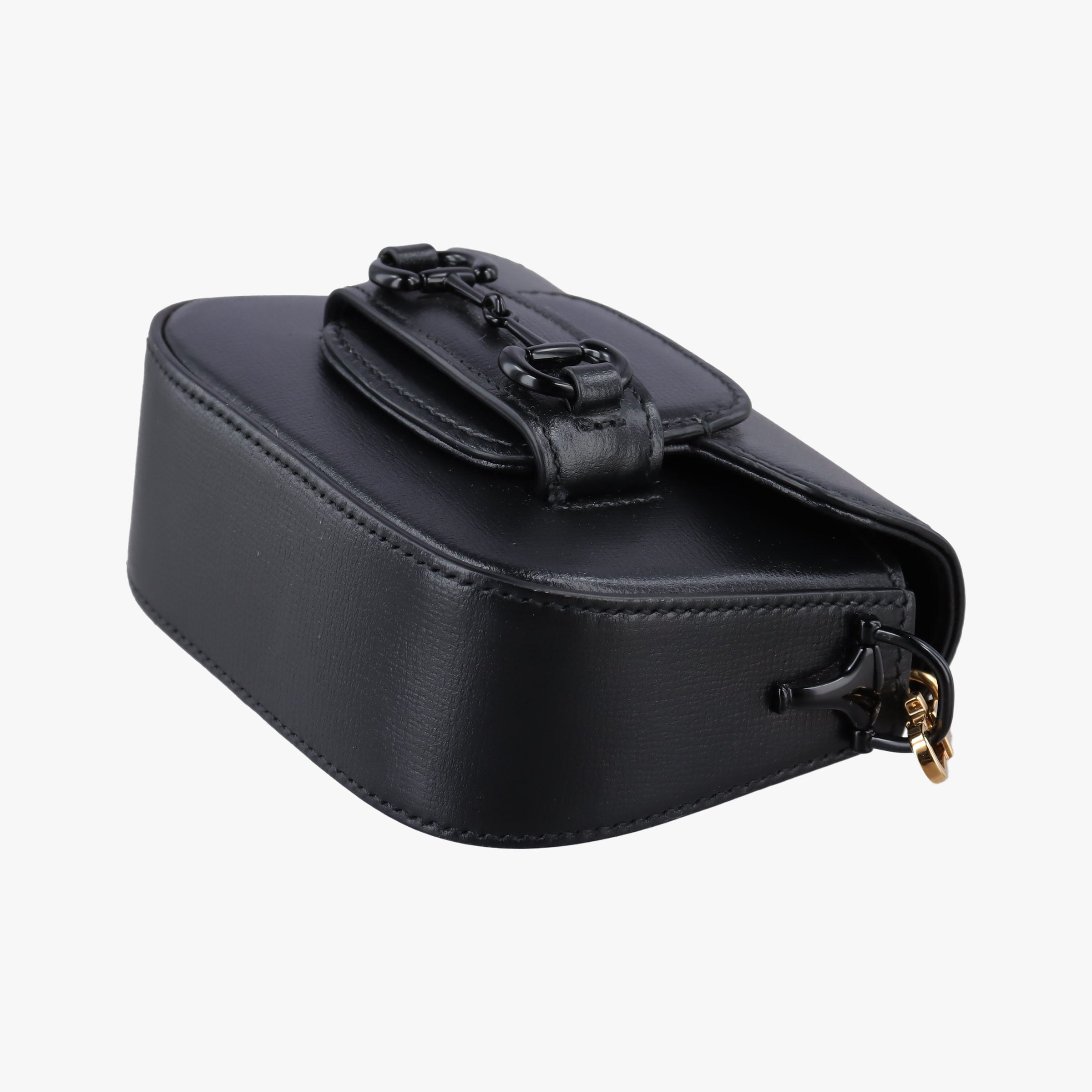 Pre-owned Gucci Horsebit Black Leather 726863 shoulderbag | stylenewstar
