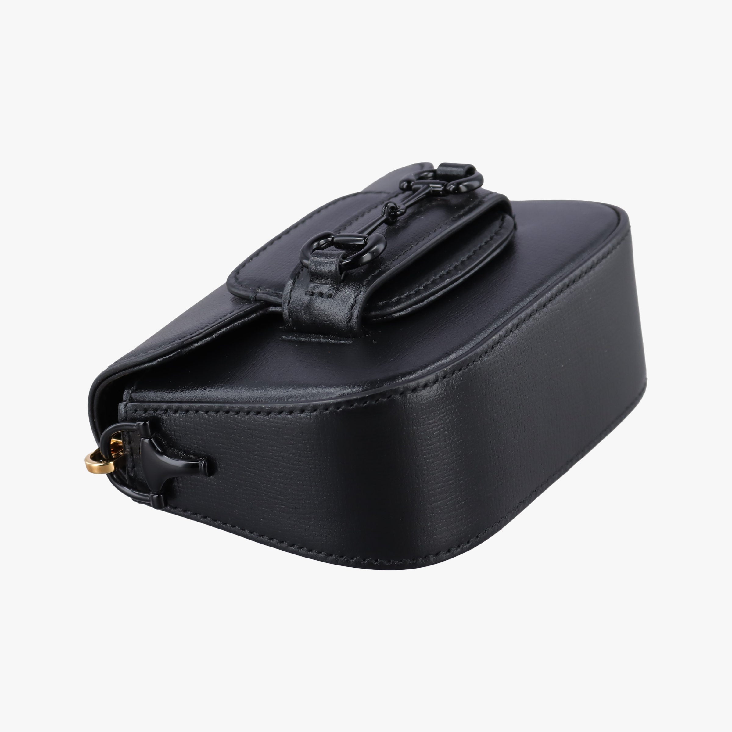 Pre-owned Gucci Horsebit Black Leather 726863 shoulderbag | stylenewstar