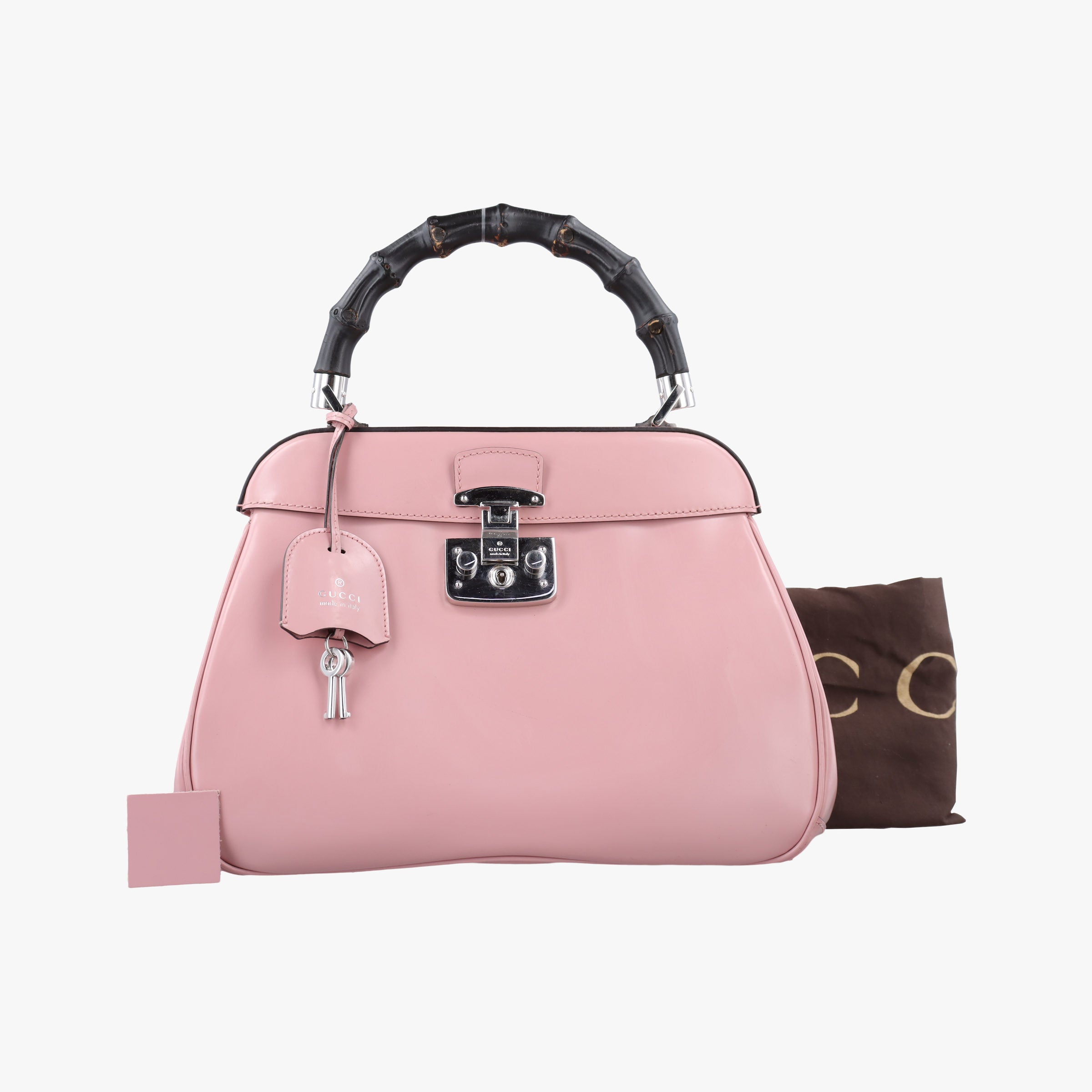 Secondhand Gucci Bamboo Pink Leather 331830 handbag | stylenewstar