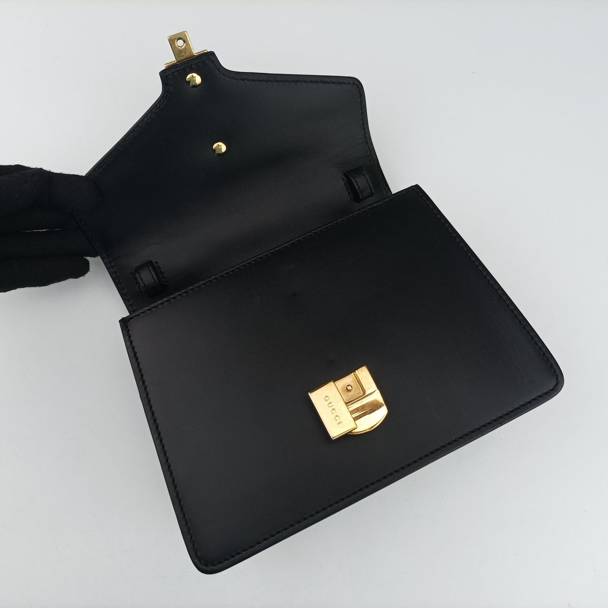 Vintage Gucci Sylvie Black Leather 470270 shoulderbag | stylenewstar