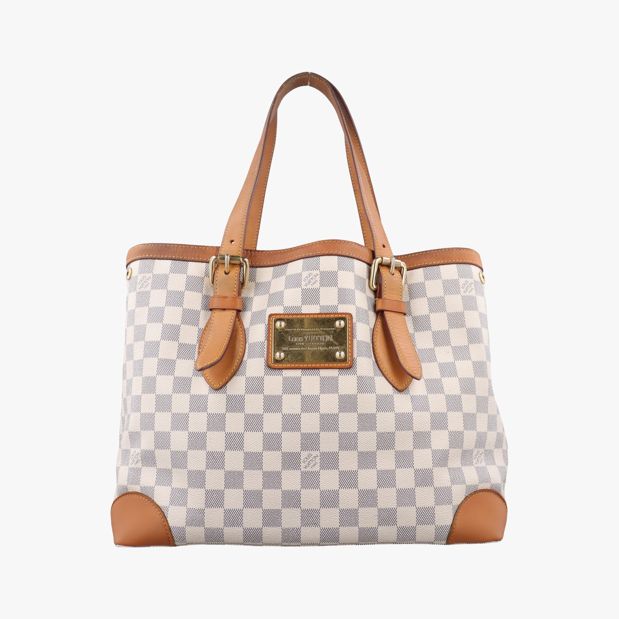 Secondhand Louis Vuitton HAMPSTEAD MM AZUR Damier Canvas N51206 shoulderbag | stylenewstar