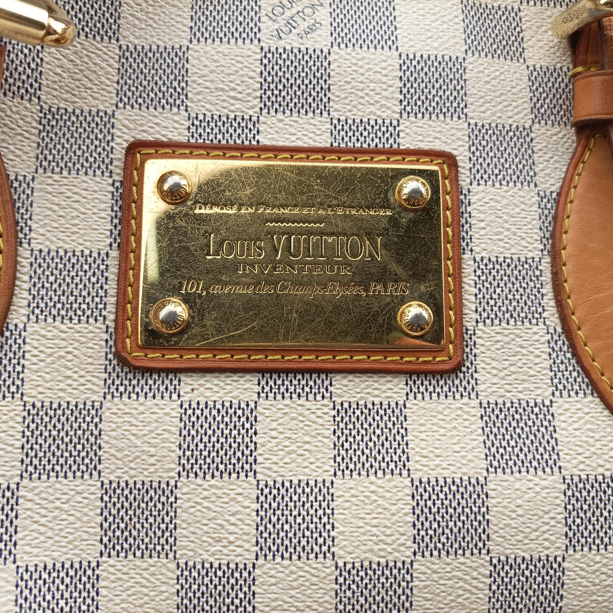 Secondhand Louis Vuitton HAMPSTEAD MM AZUR Damier Canvas N51206 shoulderbag | stylenewstar