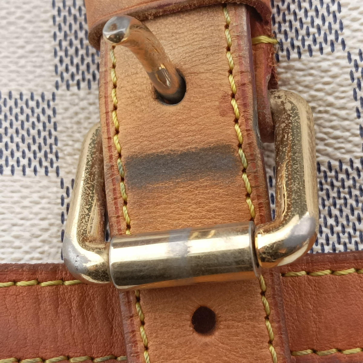 Vintage Louis Vuitton HAMPSTEAD MM AZUR Damier Canvas N51206 shoulderbag | stylenewstar